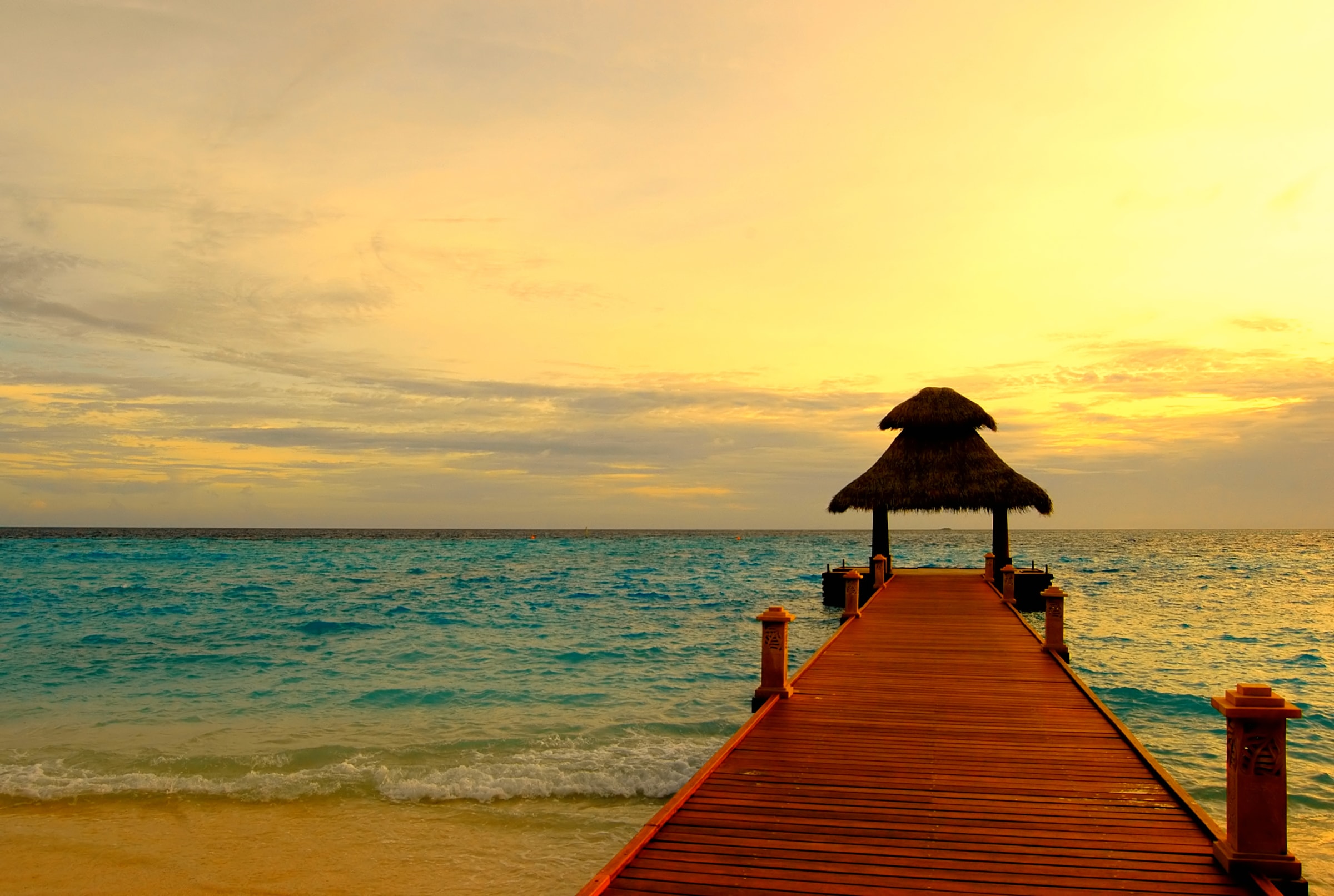 Image of Papermoon Fototapete "Jetty in Sunset" glatt