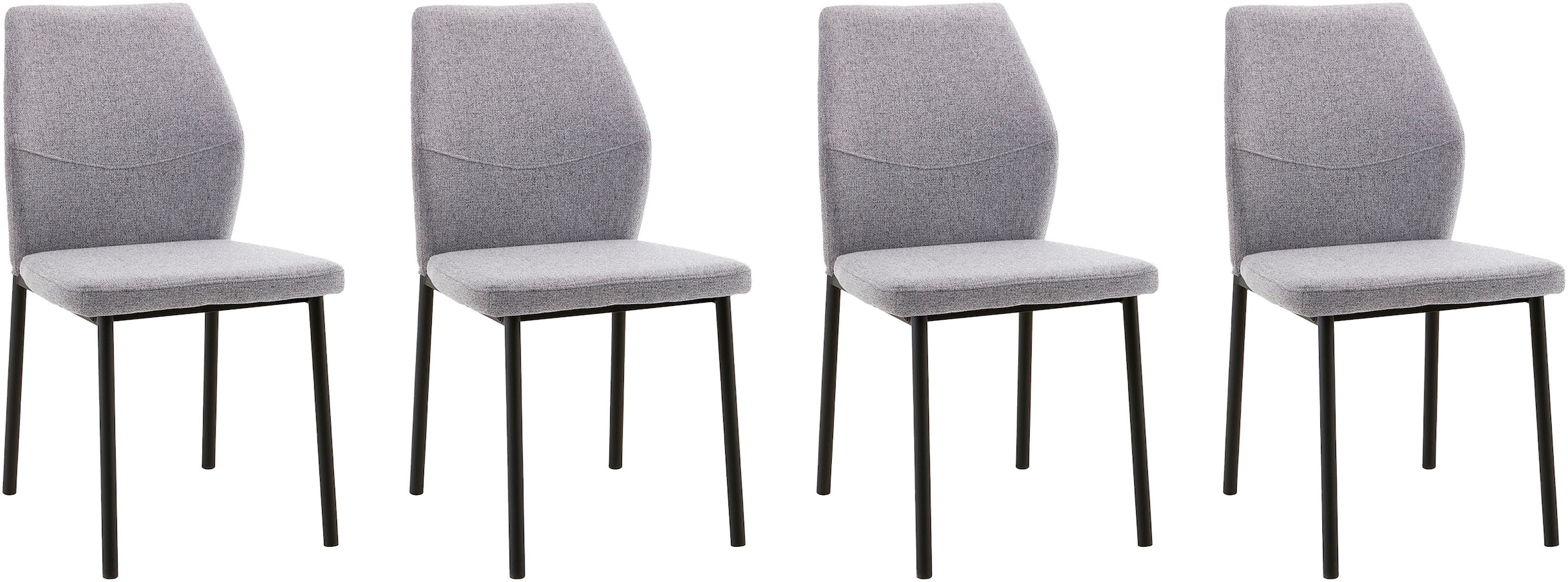 Home affaire Essgruppe »Genf Tischgruppe BESTSELLER,«, (Set, 5 tlg.), Küchentisch, 4 Stühle, moderne Tischplatte in eiche/schwarz
