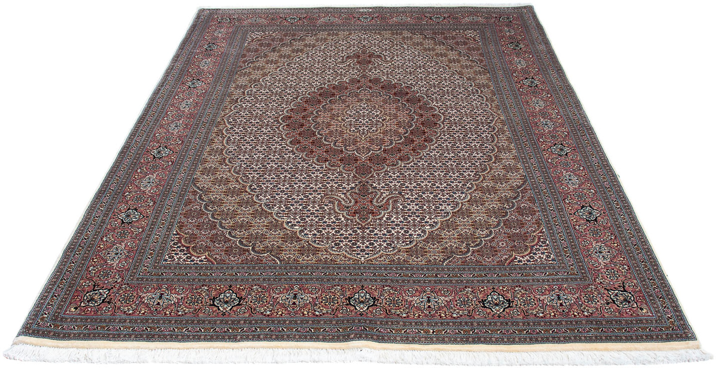 Image of morgenland Orientteppich »Perser - Täbriz - 209 x 153 cm - mehrfarbig«, rechteckig, 10 mm Höhe, Wohnzimmer, Handgeknüpft, Einzelstück mit Zertifikat bei Ackermann Versand Schweiz