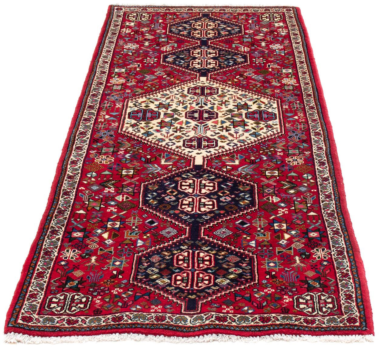 Image of morgenland Hochflor-Läufer »Abadeh Medaillon Blu scuro 206 x 78 cm«, rechteckig, 1 mm Höhe, Handgeknüpft bei Ackermann Versand Schweiz