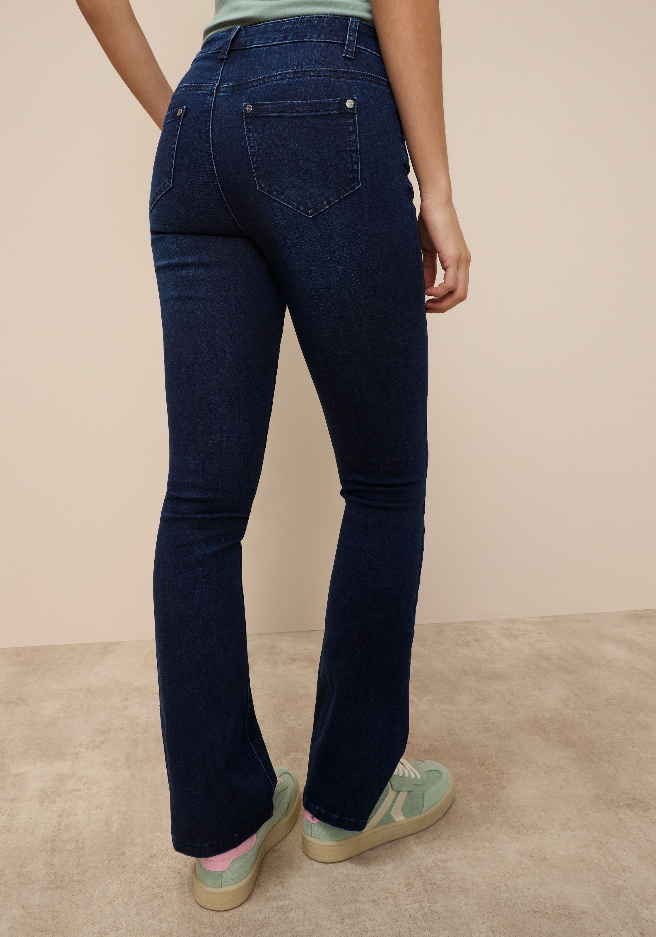 Tamaris Jeans bootcut normale Leibhöhe,  Bootcut,  mit ausgestelltem Bein