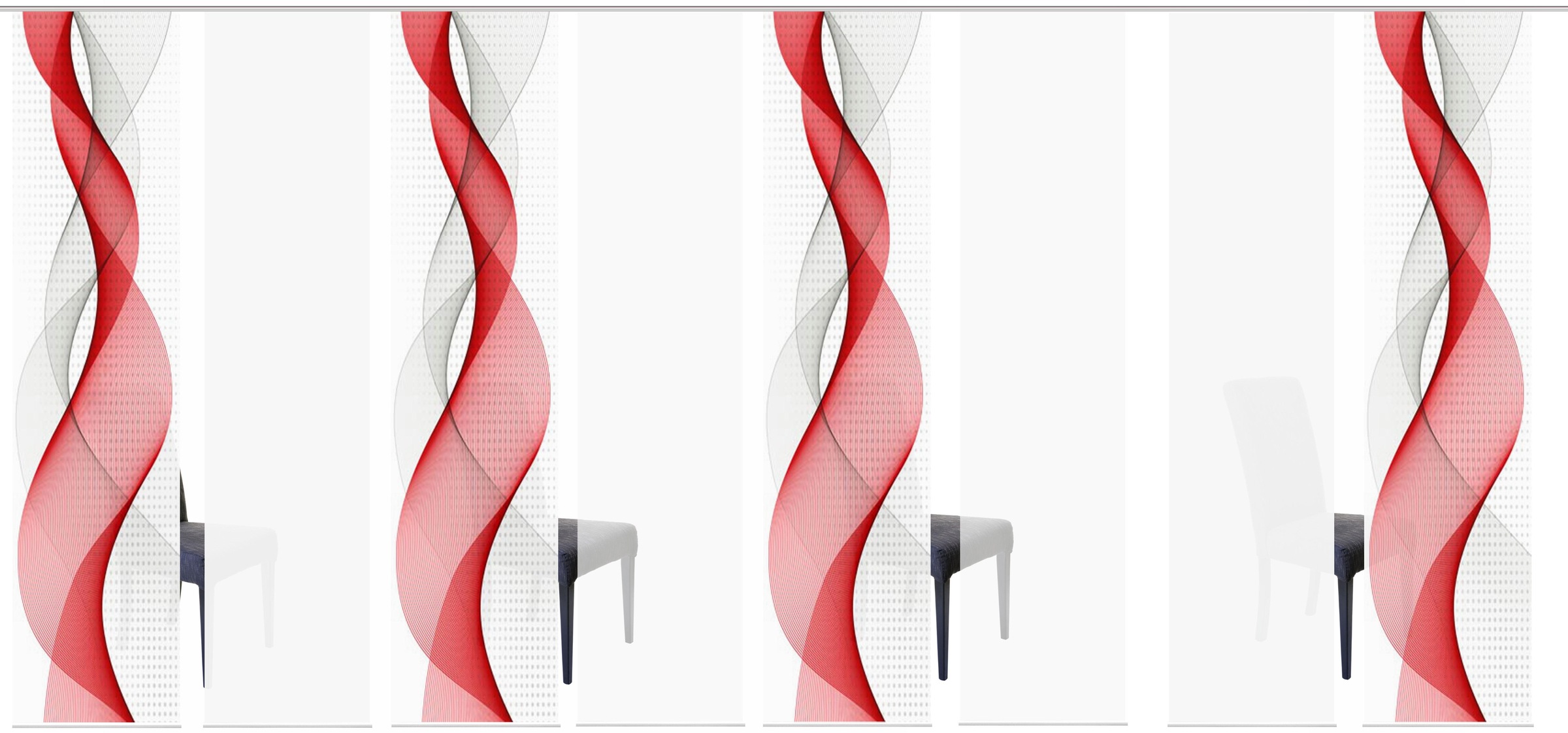 Image of HOME WOHNIDEEN Schiebegardine »OPALIA 8ER SET«, (8 St.), HxB: 245x60 bei Ackermann Versand Schweiz