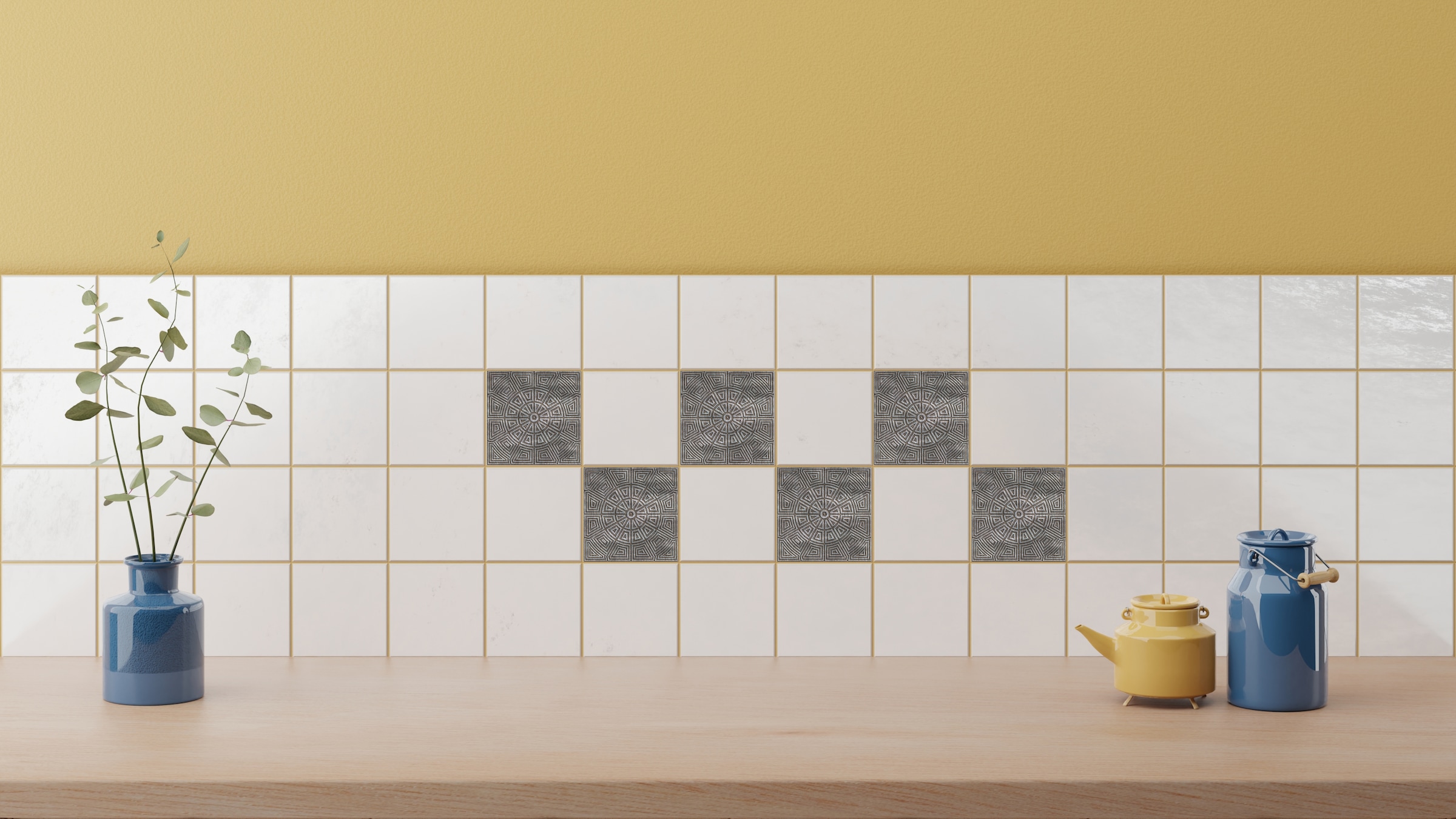 queence Autocollants pour carrelage »Muster« Stickerfliesen, selbstklebend, Sticker, 12er Set