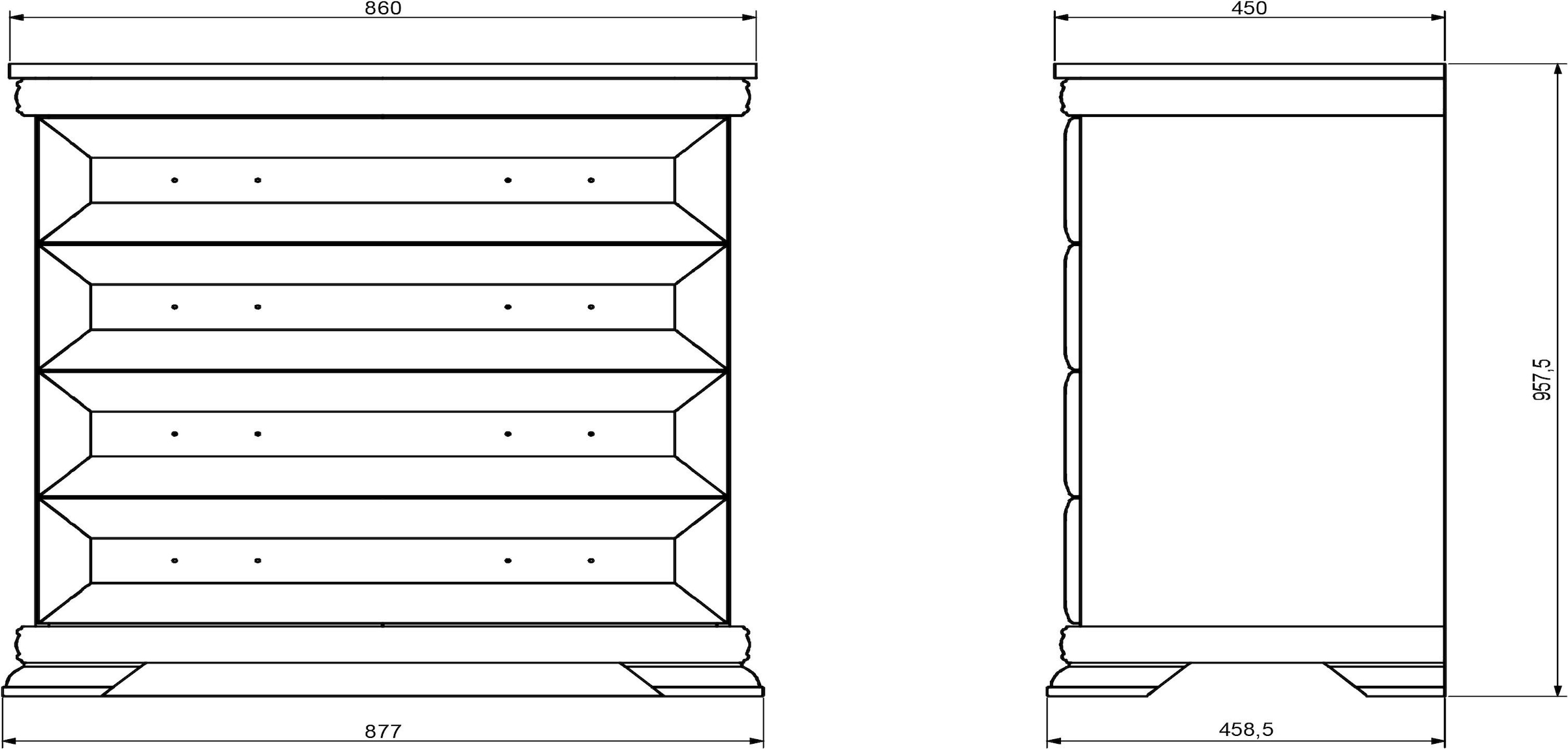GOODproduct Kommode »Royal« Breite ca. 88 cm