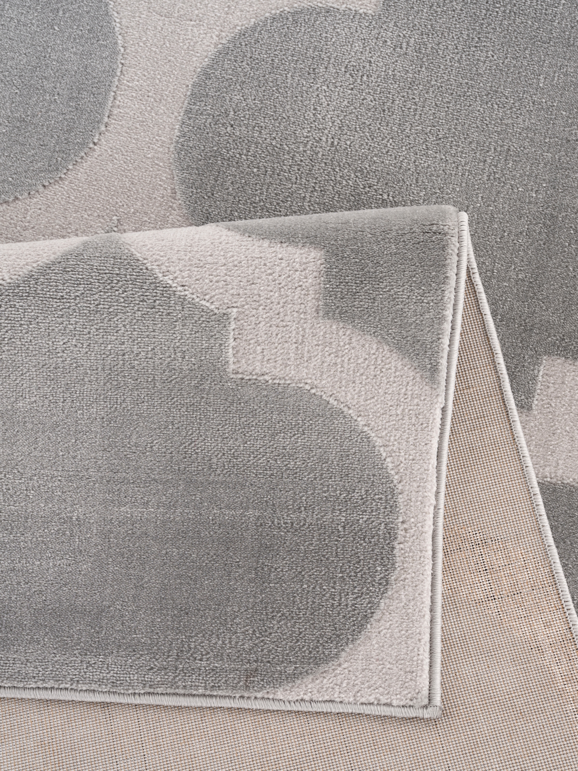 Home affaire Teppich »Fenris«, rechteckig, 12 mm Höhe, Konturenschnitt, 3D-Design, flacher Teppich, Kurzflor, weich, elegant