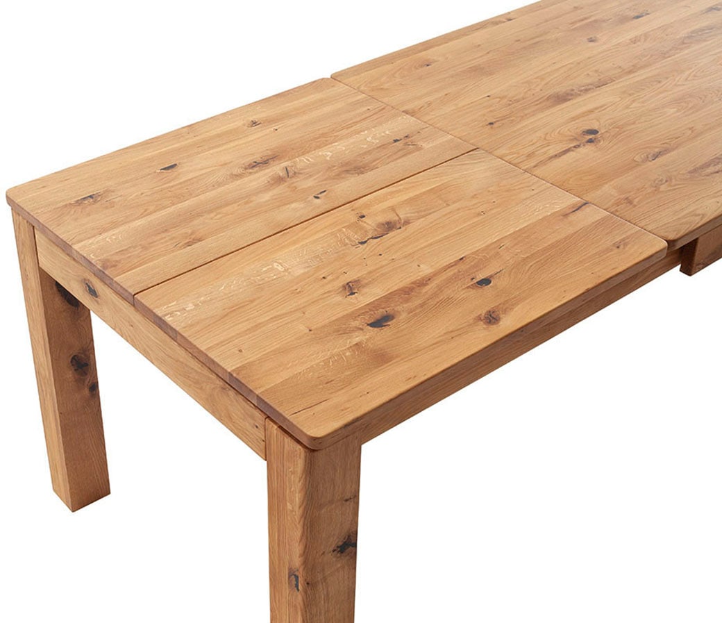 MCA furniture Esstisch »ETNA 4-Fuss Tisch« Einzelstück,  Massivholz,durchgehende Lamelle,Stollenfuss 10x10cm,Tischplatte 2,5cm