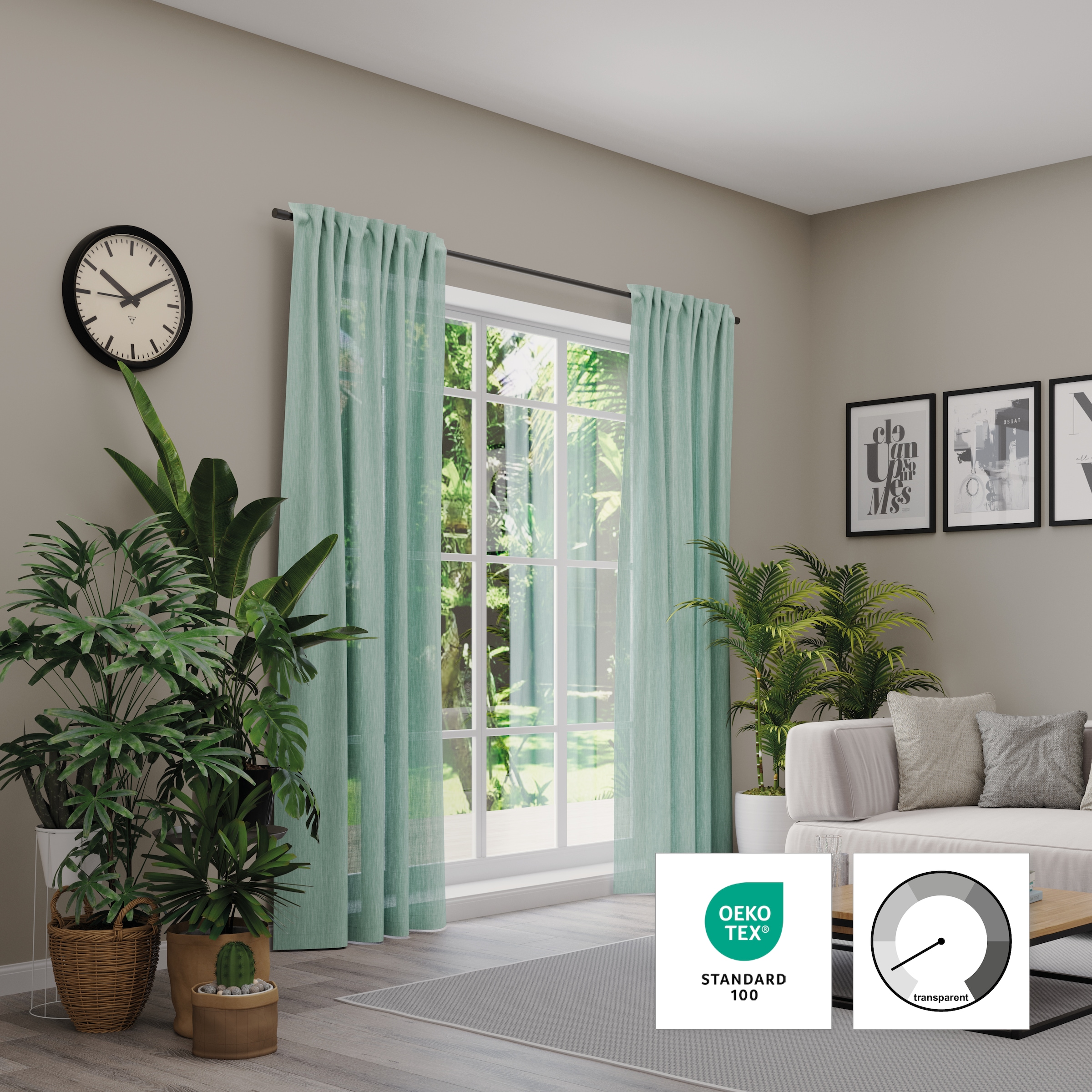 Neutex for you! Rideau »Libre-ECO« Bande multifonctionnelle 1 cuis tlg. nach Mass