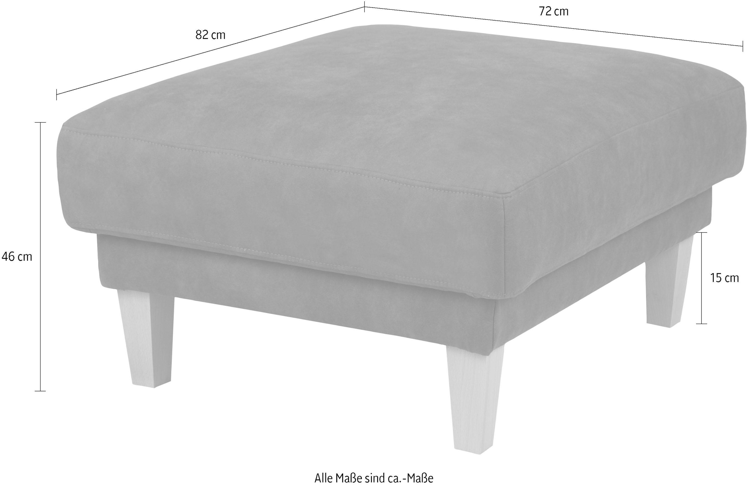 Home affaire Polsterhocker »TRIPLO passend zur Serie, Masse B/T/H: 82/72/46 cm«, mit Wellenunterfederung, in hochwertiger Verarbeitung