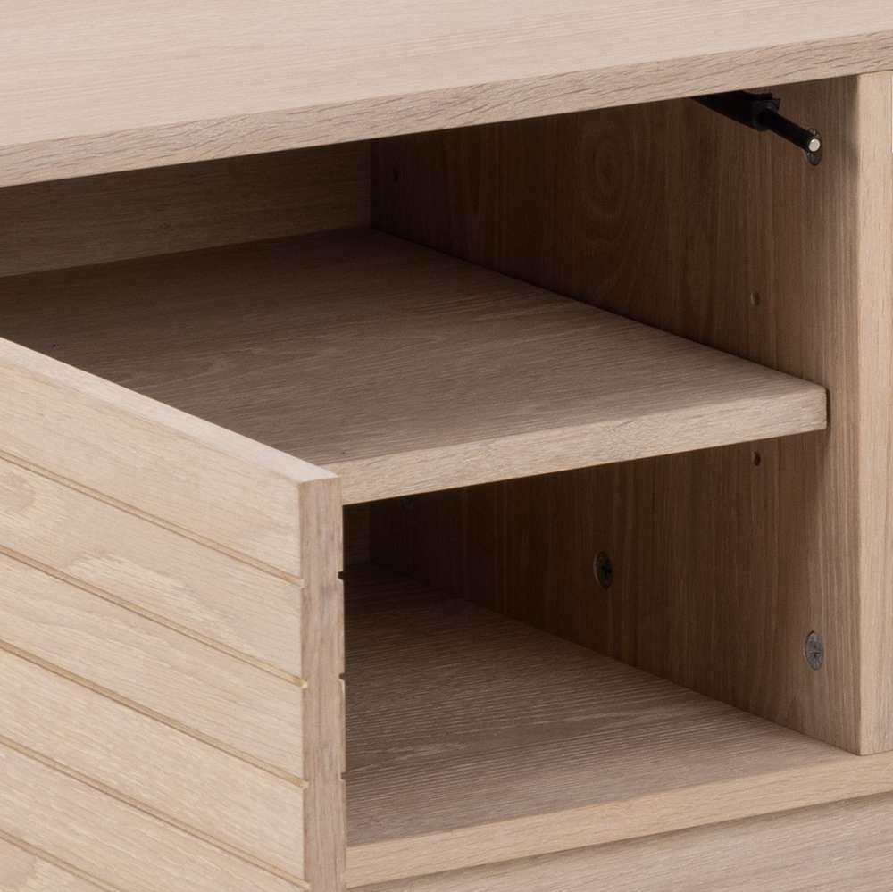 ACTONA GROUP »Linley TV-Tisch, Lowboard, Fernsehtisch,« Eichenfurnier, 2 Türen, 2 Einlegeböden, Lamellenfront, B: 160cm