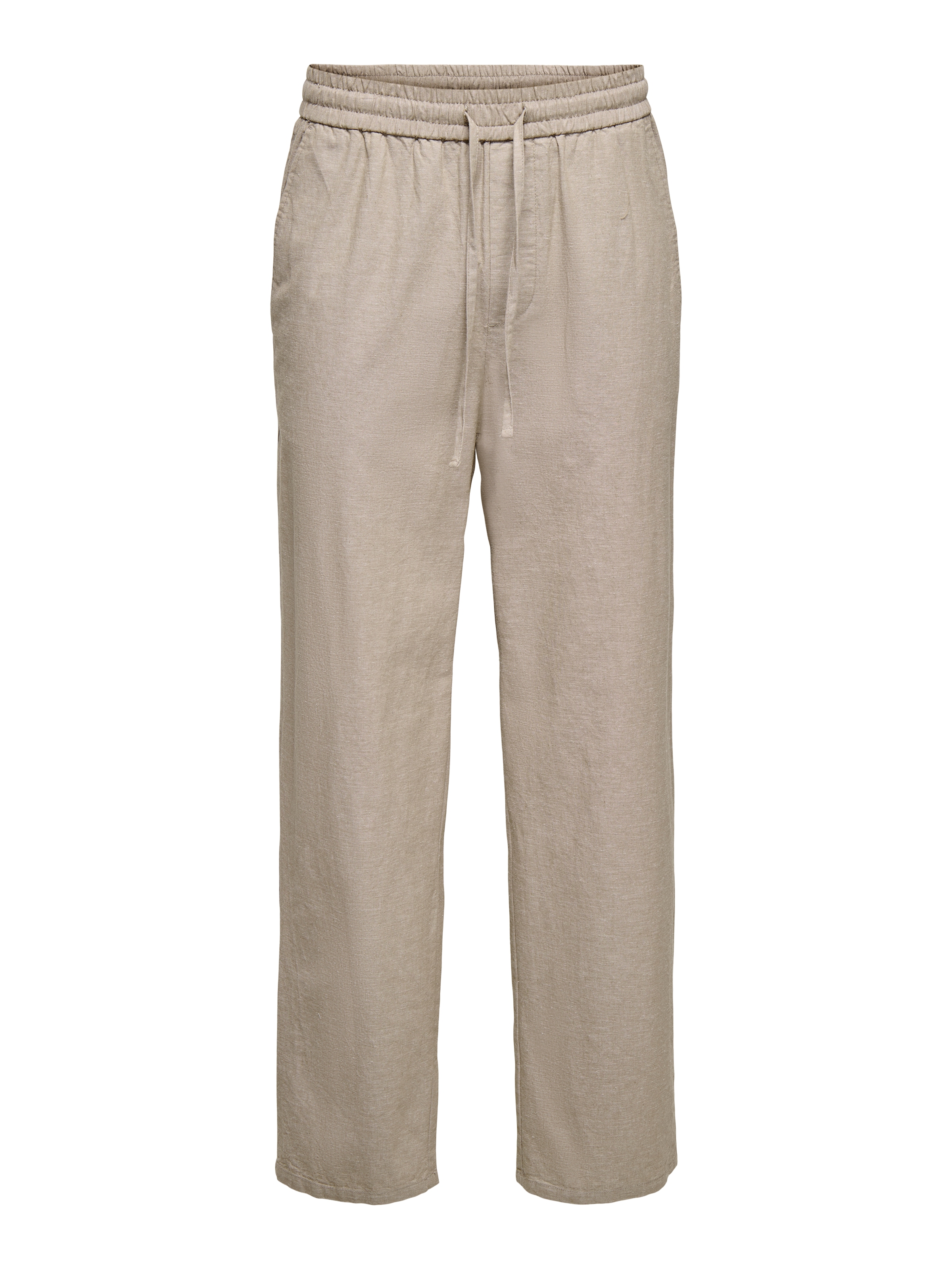 ONLY & SONS Pantalon à enfiler »ONSSINUS LOOSE 0007 COT LIN PANT NOOS«  Coton avec lin, coupe ample