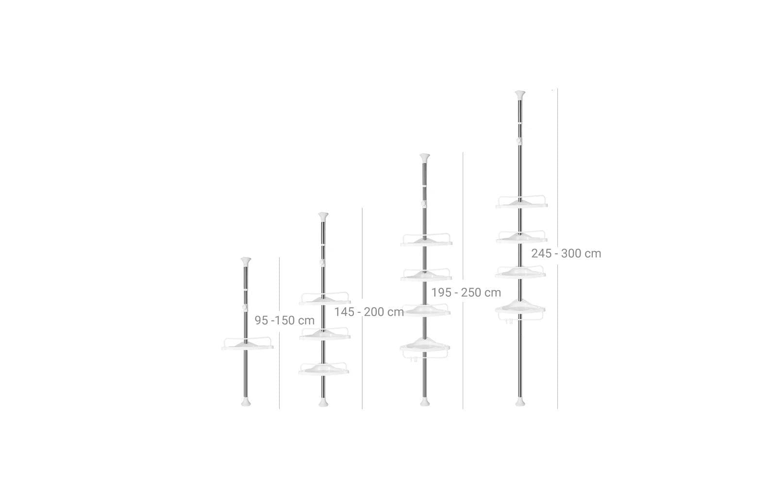 SONGMICS Badregal »Pulverbeschichtetes Stahlrohr + PP«
