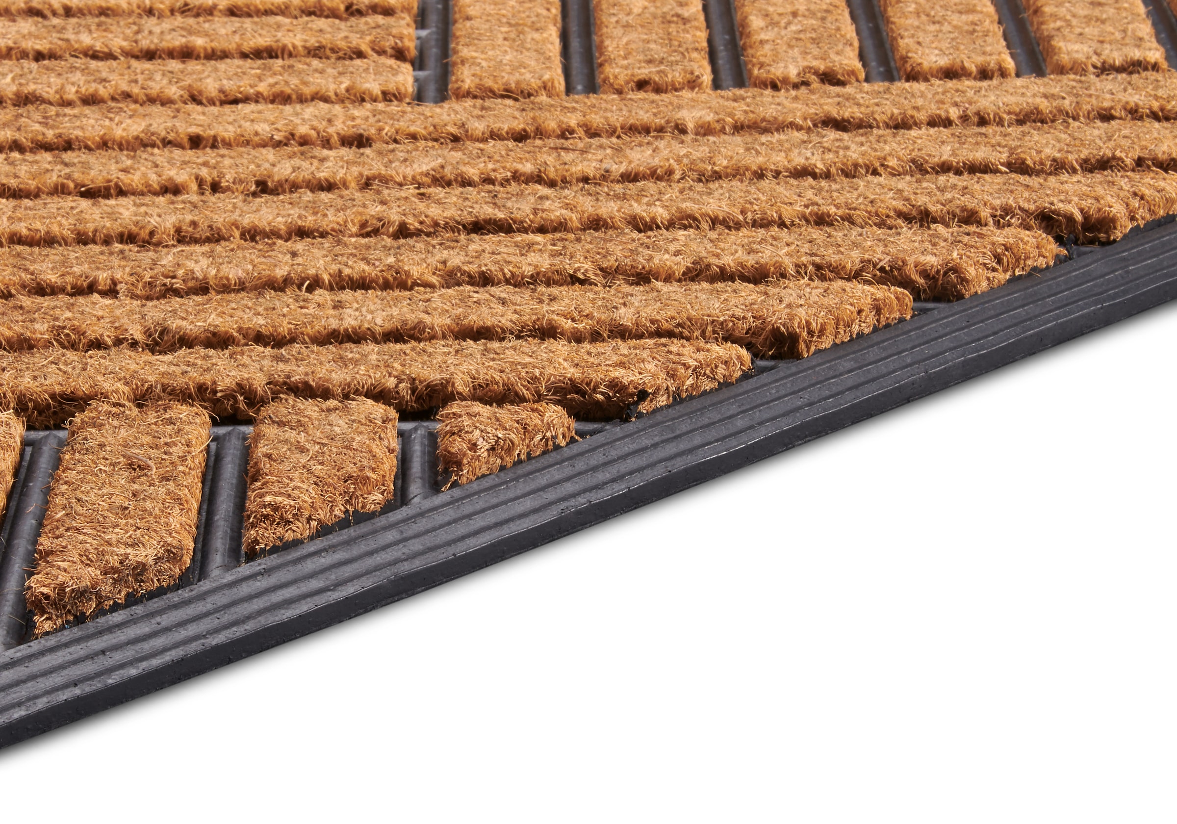HANSE Home Fussmatte »Mix Mats Gummi Kokos Crossings, Türmatte«, rechteckig, 20 mm Höhe, Strapazierfähig, pflegeleicht, robust, wetterfest, UV-beständig