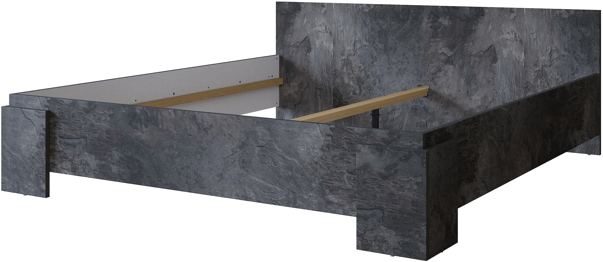 INOSIGN Bettgestell »India, FSC-zertifizierter Holzwerkstoff, Made in Europe«, Doppelbett 160x200 oder 180x200cm, weiss oder schieferfarben
