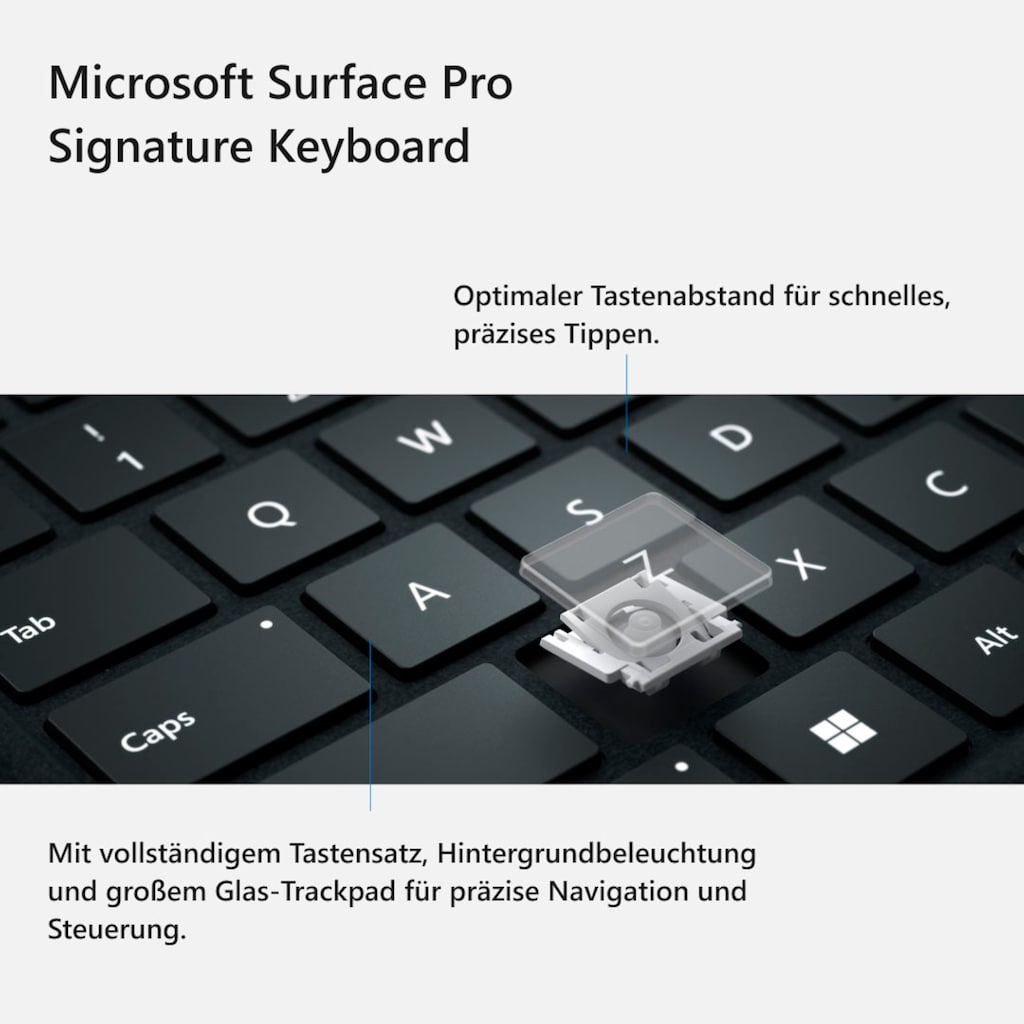 Microsoft Tastatur »Sufrace Pro Signature Cover 8XA-00005«, (Funktionstasten)