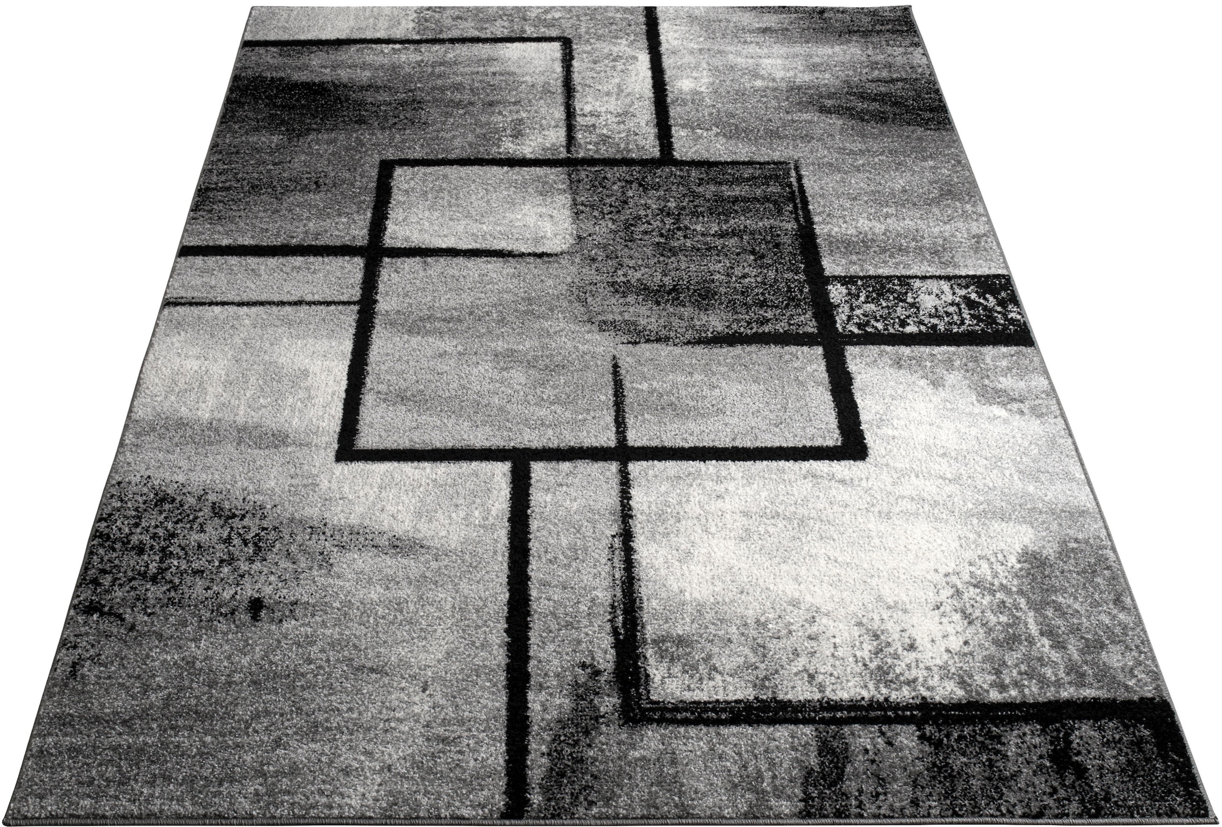 Paco Home Teppich »Mondial 107«, rechteckig, Kurzflor, modernes abstraktes Design