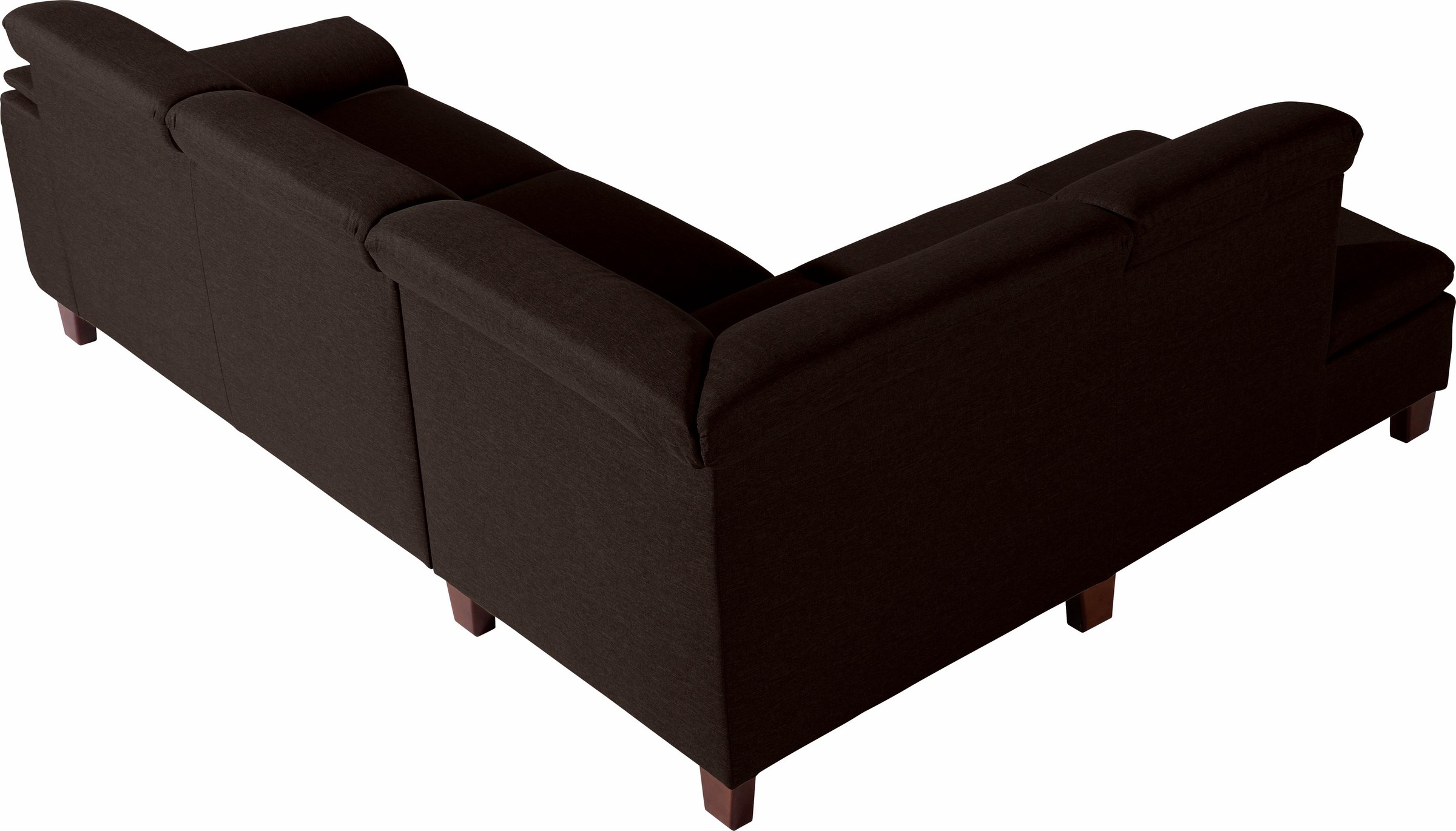 Max Winzer® Ecksofa »Alessio, aktuelle Mattenoptik, geschwungene Formensprache, bequem«, mit abgerundeter Rückenlehne, Ottomane wahlweise links oder rechts