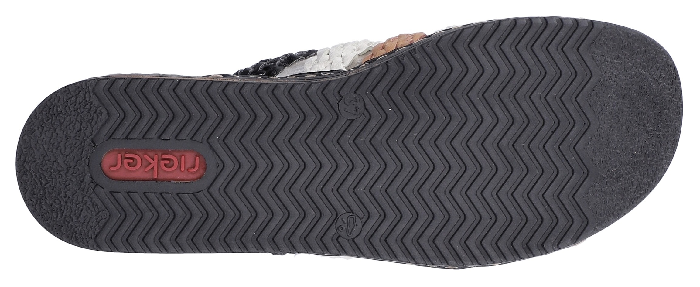 Rieker Pantolette  Chaussure d'été, chaussure de vacances, sandale compensée à enfiler