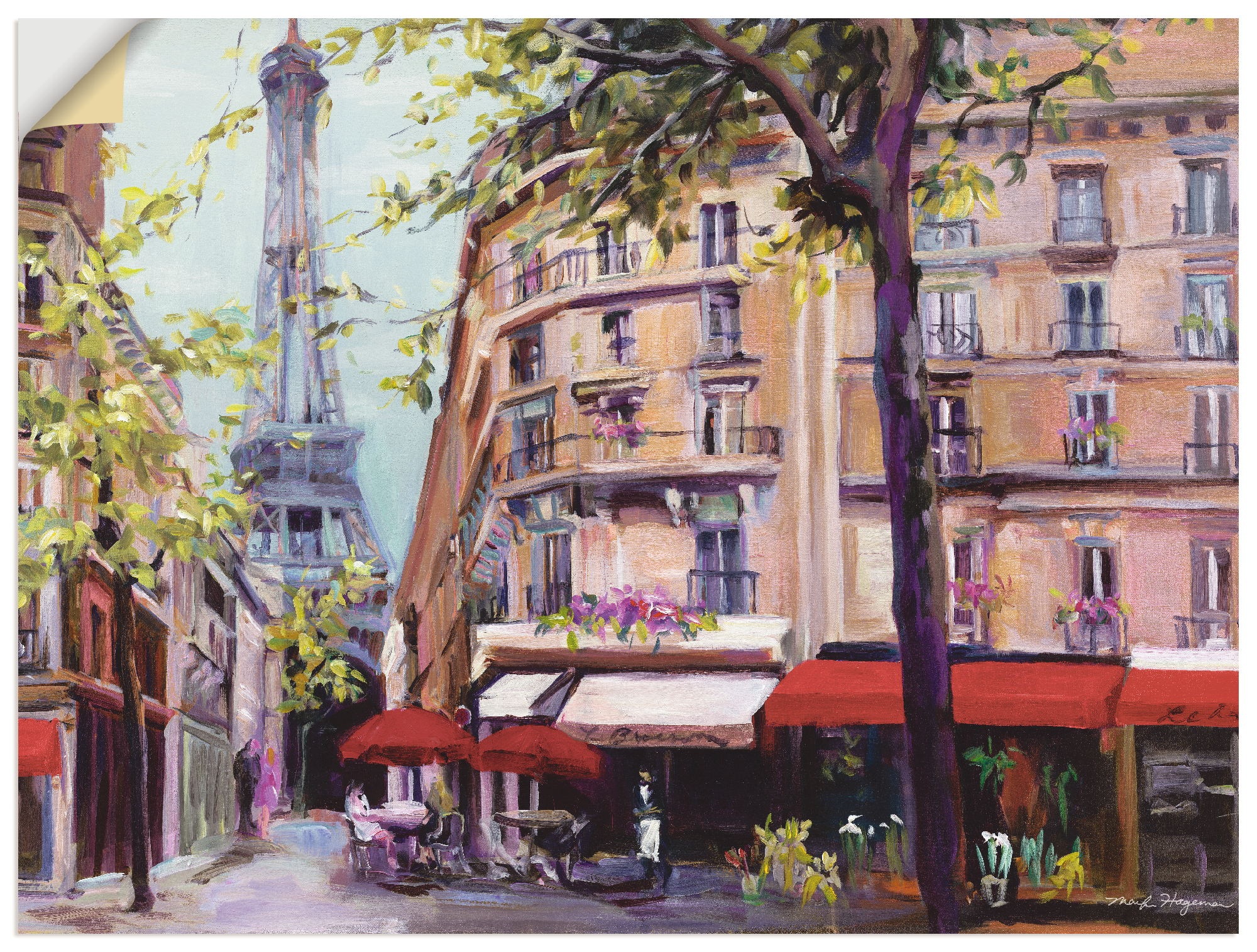 Image of Artland Wandbild »Frühling in Paris«, Frankreich, (1 St.), in vielen Grössen & Produktarten -Leinwandbild, Poster, Wandaufkleber / Wandtattoo auch für Badezimmer geeignet bei Ackermann Versand Schweiz