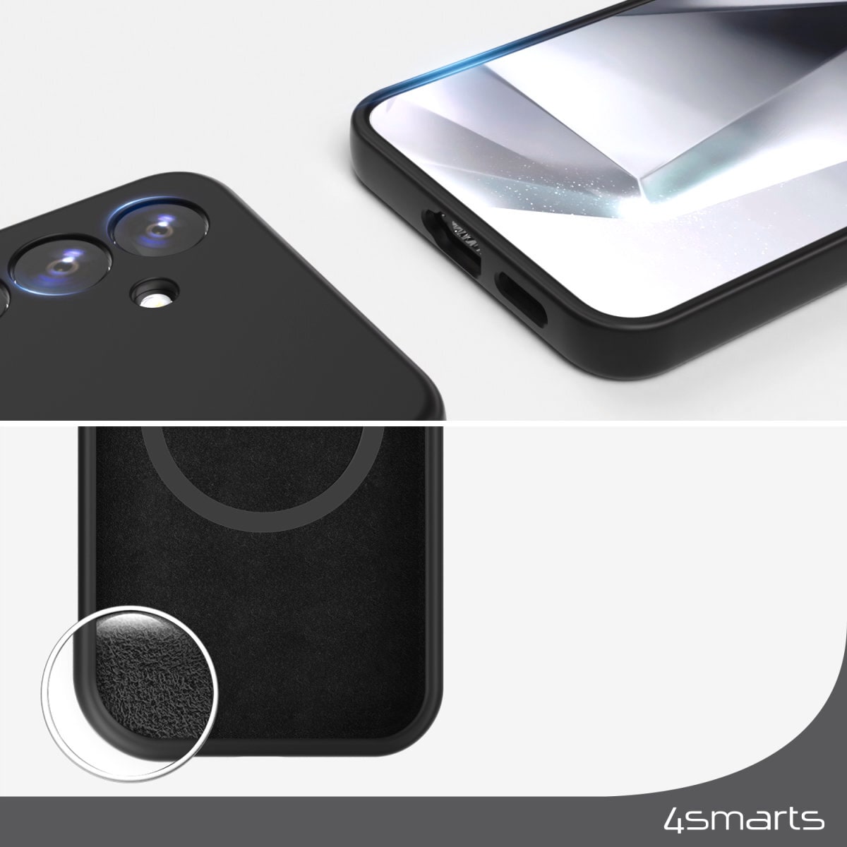 4smarts Handyhülle »Silicone Case Cupertino Samsung Galaxy A56«, Backcover, Schutzhülle, Handyschutzhülle, Case, Schutzcase, stossfest