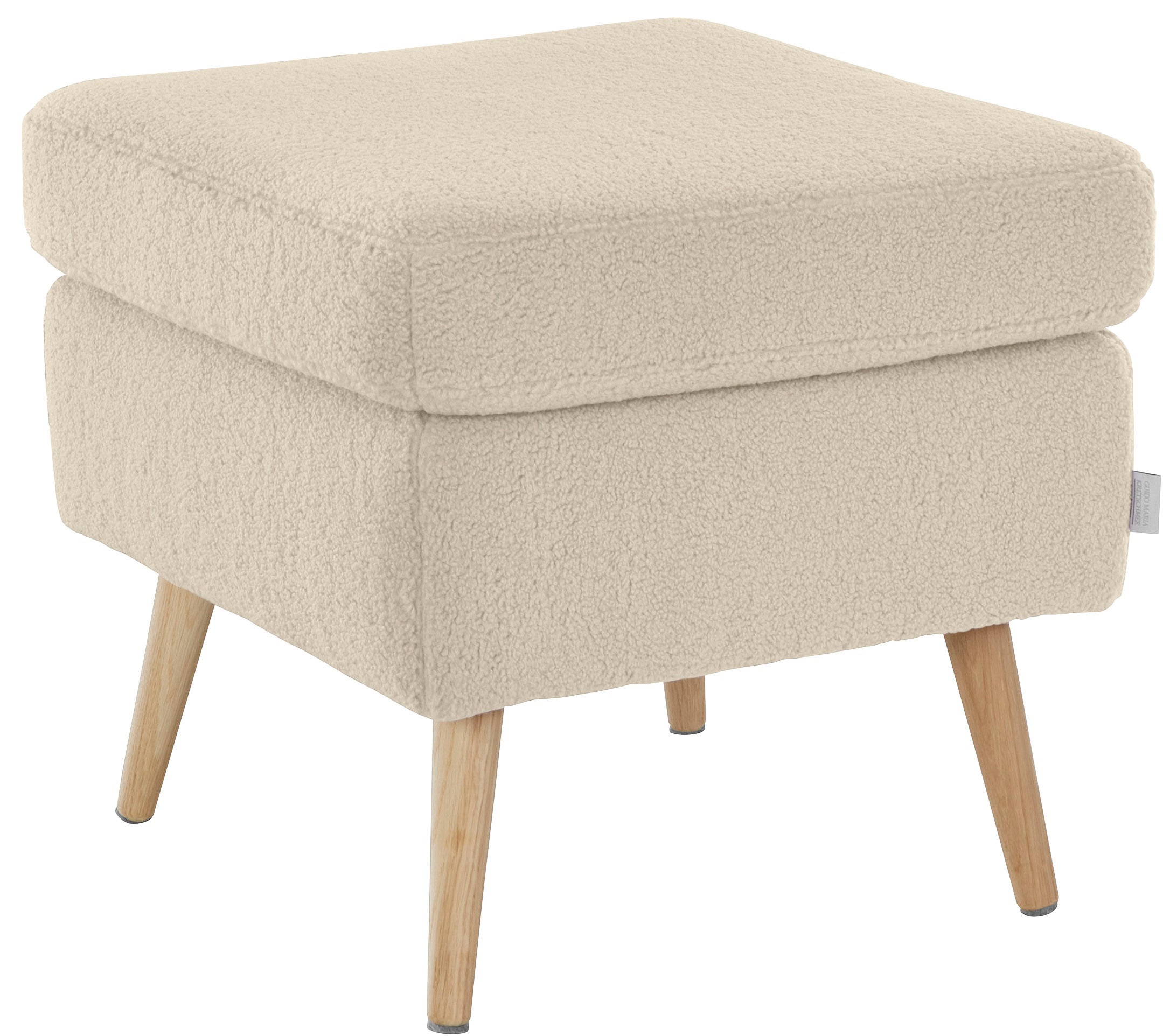 Image of Guido Maria Kretschmer Home&Living Polsterhocker »Sallito«, die kleinere Version von "Salla", in 6 Bezugsqualitäten, Bezug auch in Luxus-Microfaser in Teddyfelloptik bei Ackermann Versand Schweiz