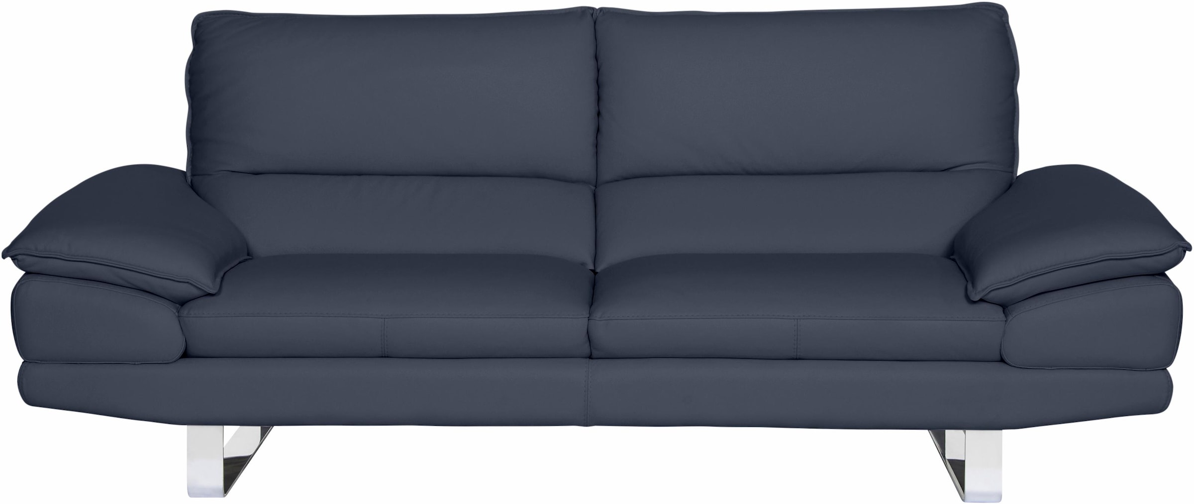 CALIA ITALIA 3-Sitzer »Dave, Sitzkomfort der Extraklasse, tolle Details« Designsofa auf Kufenfuss, in zwei Lederqualitäten