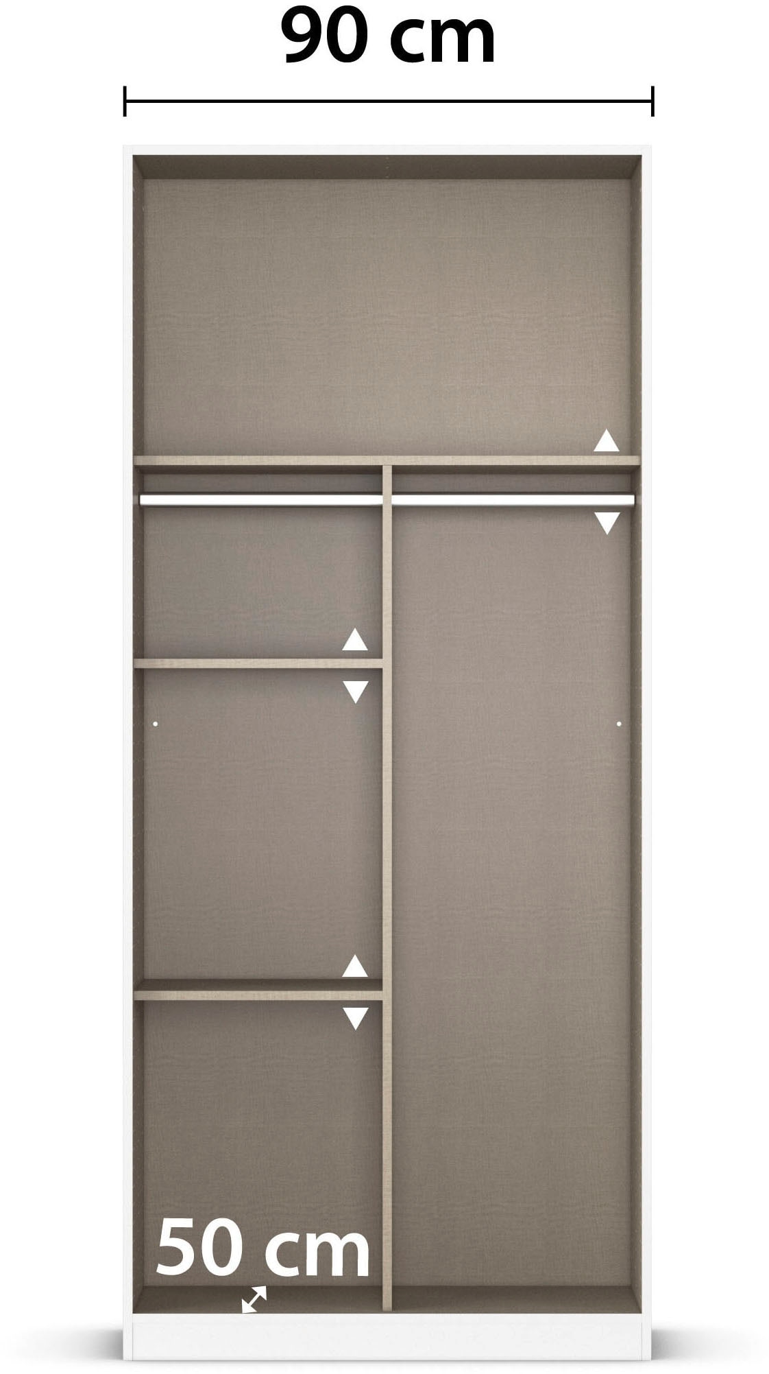 GOODproduct Kleiderschrank »Mehrzweckschrank Aktenschrank Möbel Mietswohnung Schlafzimmer OTELI« erhältlich in Breiten 91-360 cm, ab Breite 136cm inkl. Innenschubladen,  mit zusätzlichen Einlegeböden, optional mit Spiegel MADE IN GERMANY