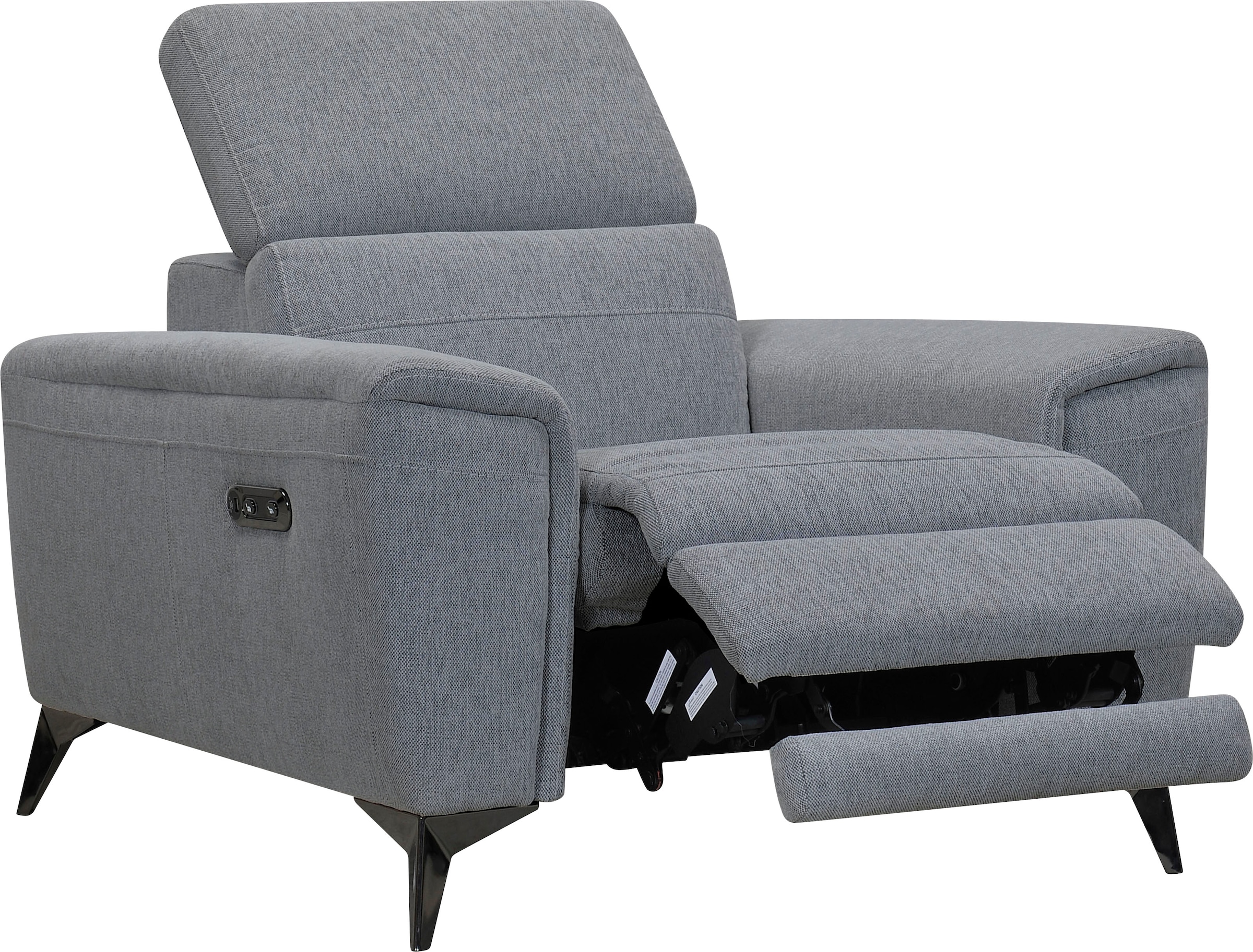 Places of Style Sessel »Theron«, elektrische Relaxfunktion, USB-Anschluss, manuelle Kopfteilverstellung