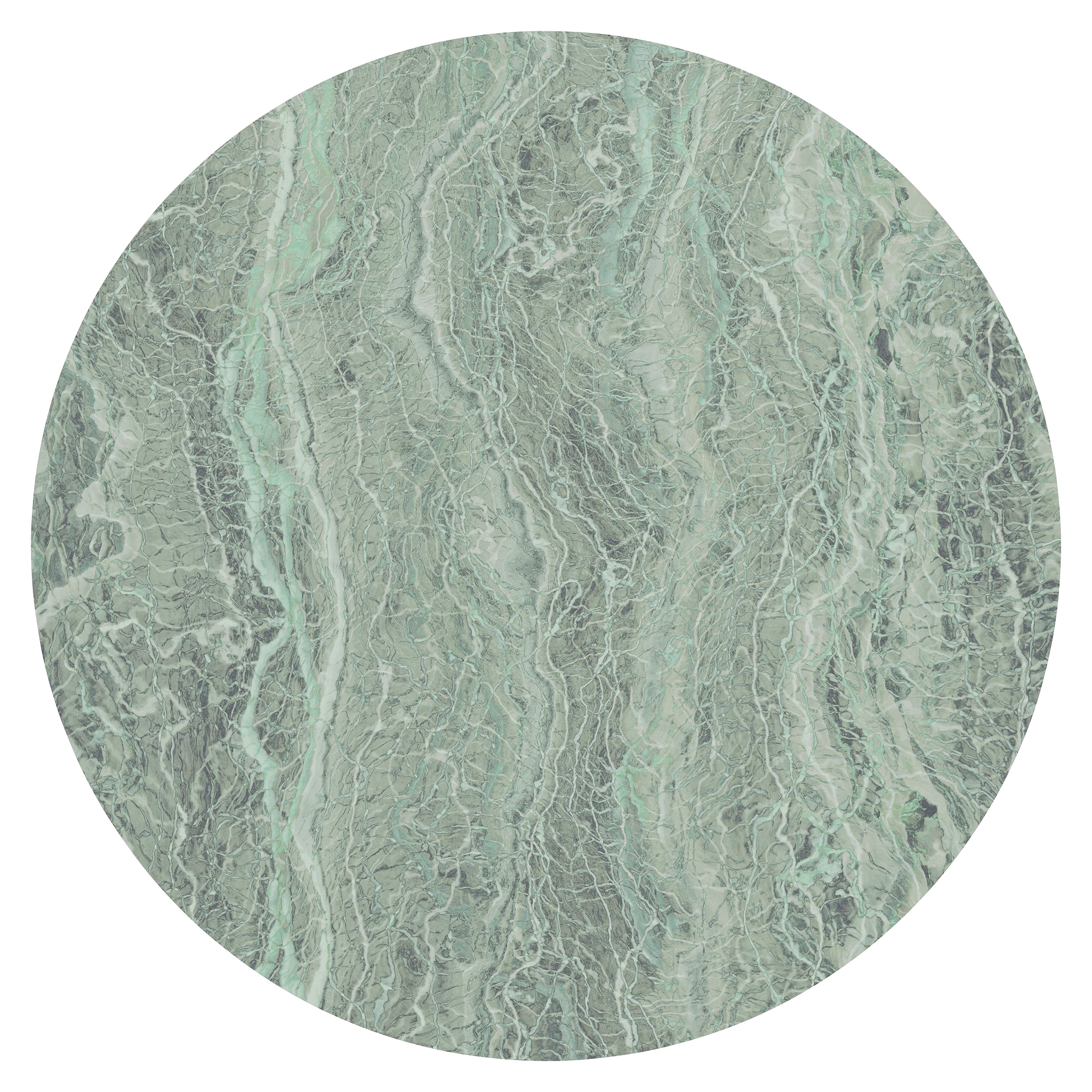 Image of Komar Vliestapete "Vlies selbstklebend - Green Marble - Grösse 125 x 125 cm" bedruckt glatt Wohnzimmer, Schlafzimmer