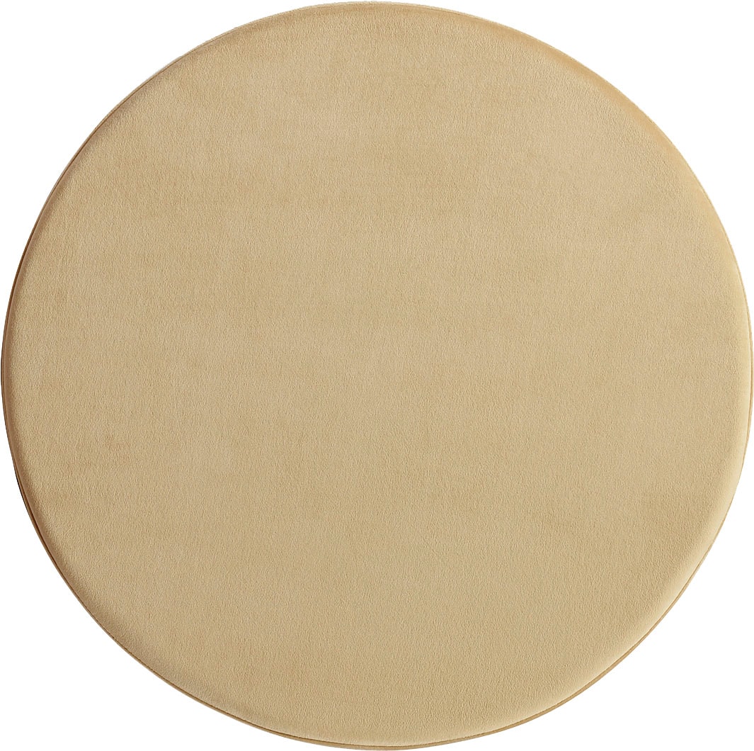 Kayoom Polsterhocker »Hocker Matilda 325, Edler Touch durch goldfarbenenen Sockel«, (1 St.), Samtbezug, farbig geschichtete Polsterung, goldfarbenener Sockel