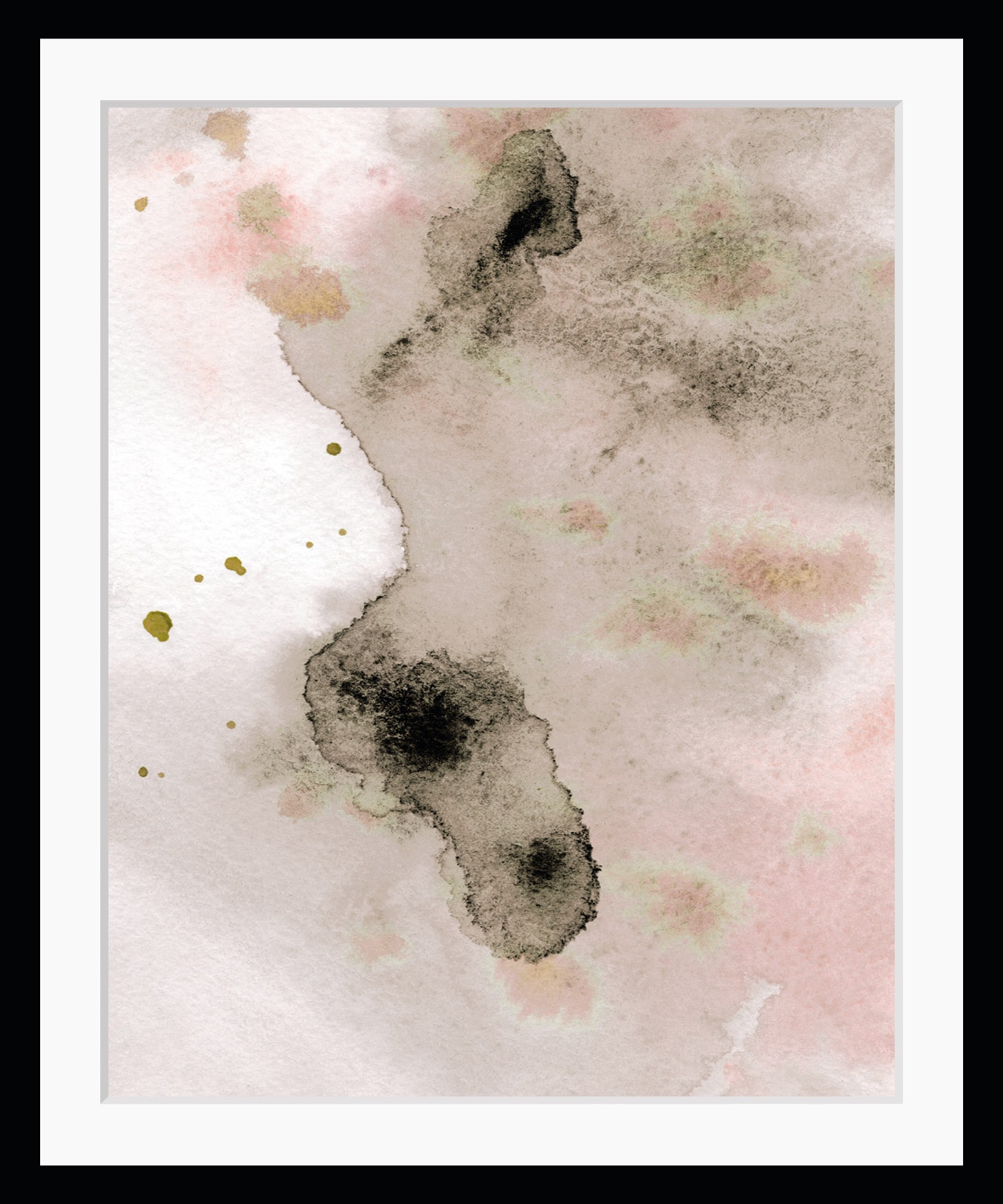 Image of queence Bild "Sandra" Abstrakt Figuren Kunst HD Premium Poster-Druck inkl. Holzrahmen