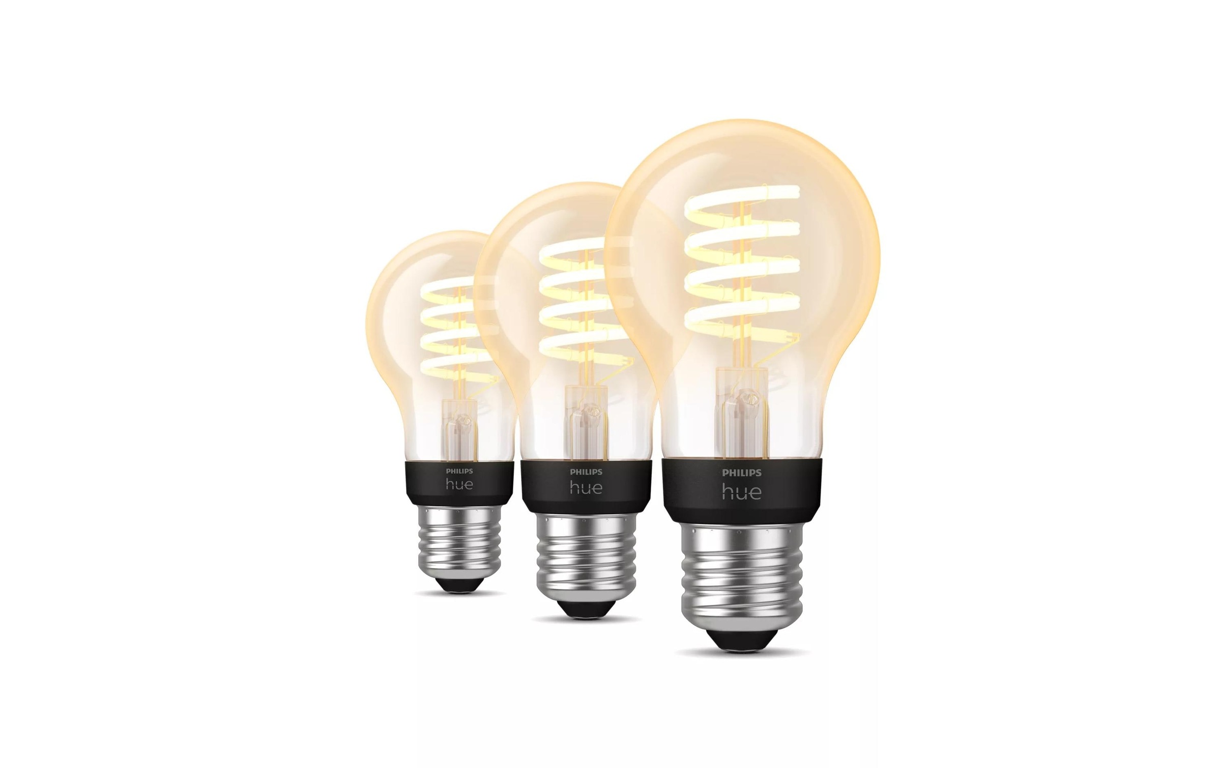 Image of Philips Hue LED-Leuchtmittel "E27 - Filament Lampe A60 550 lm 3er-Pack" E27 warmweiss - kaltweiss