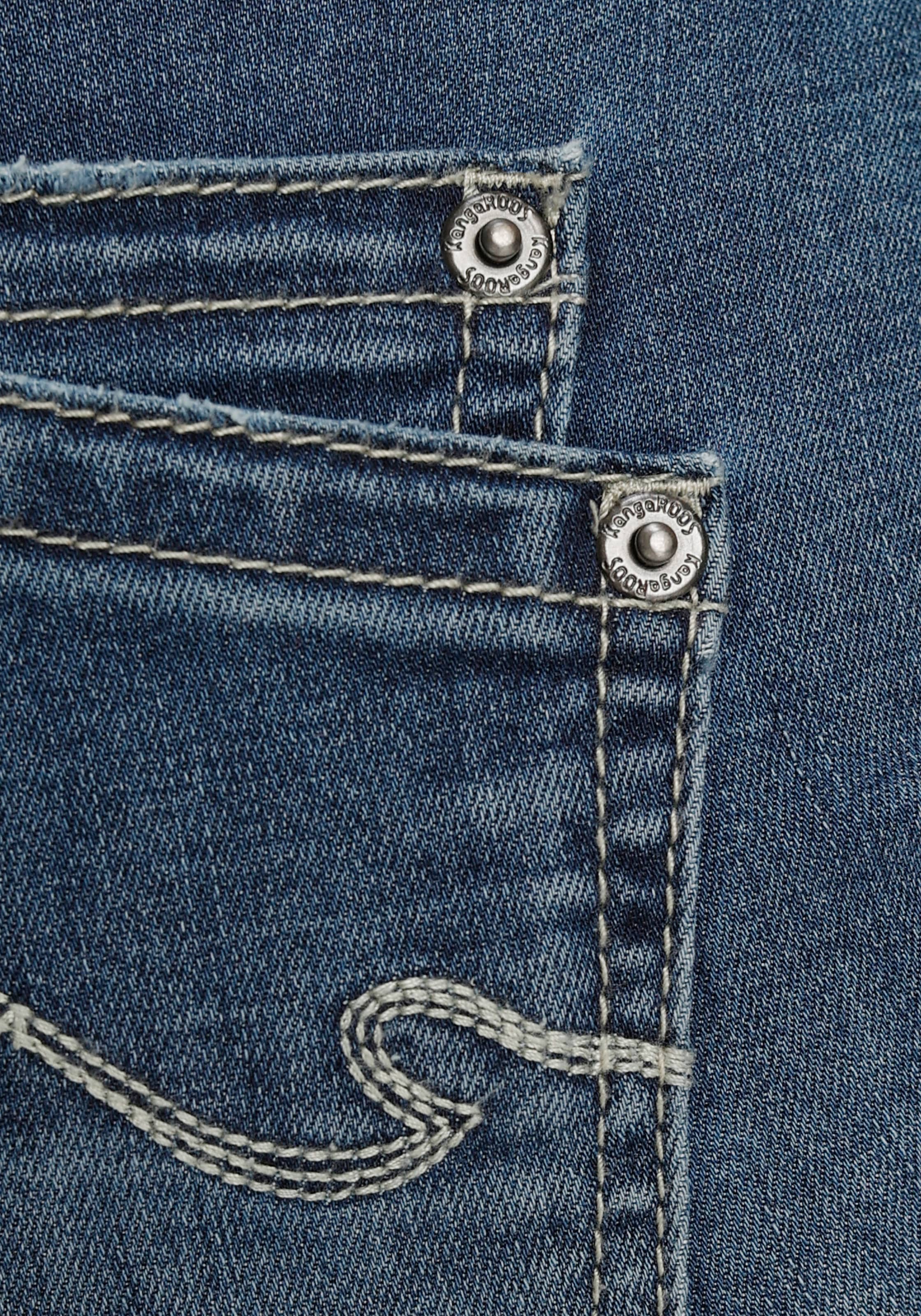KangaROOS NEUE Saum 7/8-Jeans - »CULOTTE-JEANS«, versandkostenfrei bestellen mit ausgefranstem KOLLEKTION ♕