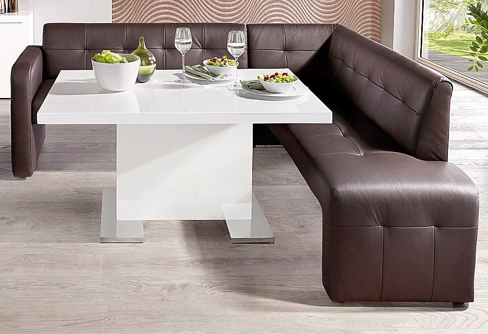 exxpo - sofa fashion Essbank »Barista, bequem und elegant, hohe Bodenfreiheit,« Eckbank Barista bequem und elegant, hochwertige Detailverarbeitung