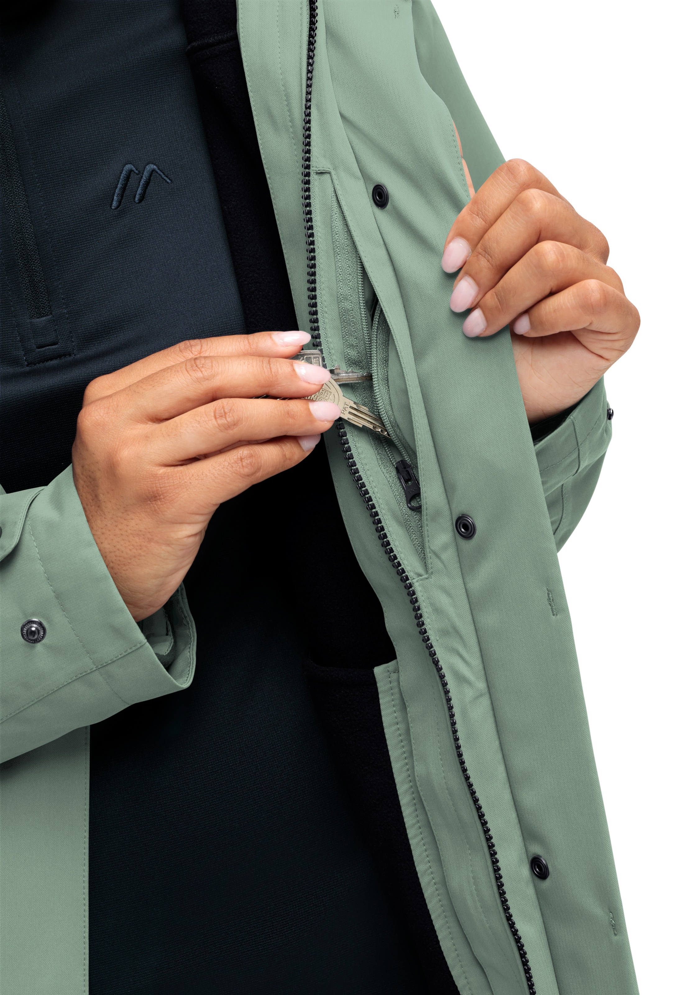 Maier Sports Outdoorjacke »Gerdi«, Damen Wanderjacke, atmungsaktiv wasserdicht, 2-in-1 Jacke mit Kapuze