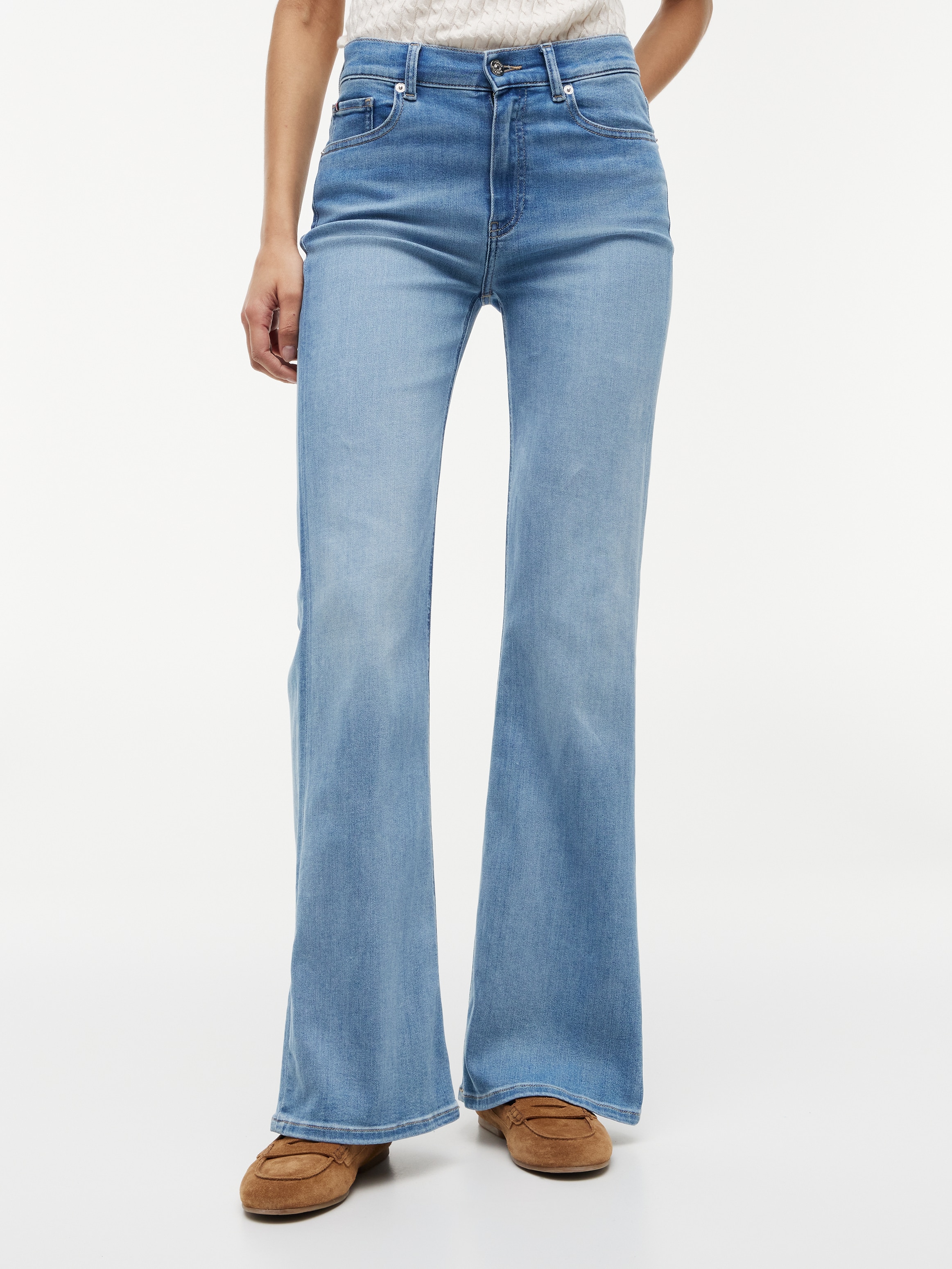 Tommy Hilfiger Bootcut-Jeans »FLARE KATY RW« Baumwollmischung, Stretch, in ausgestellter Form