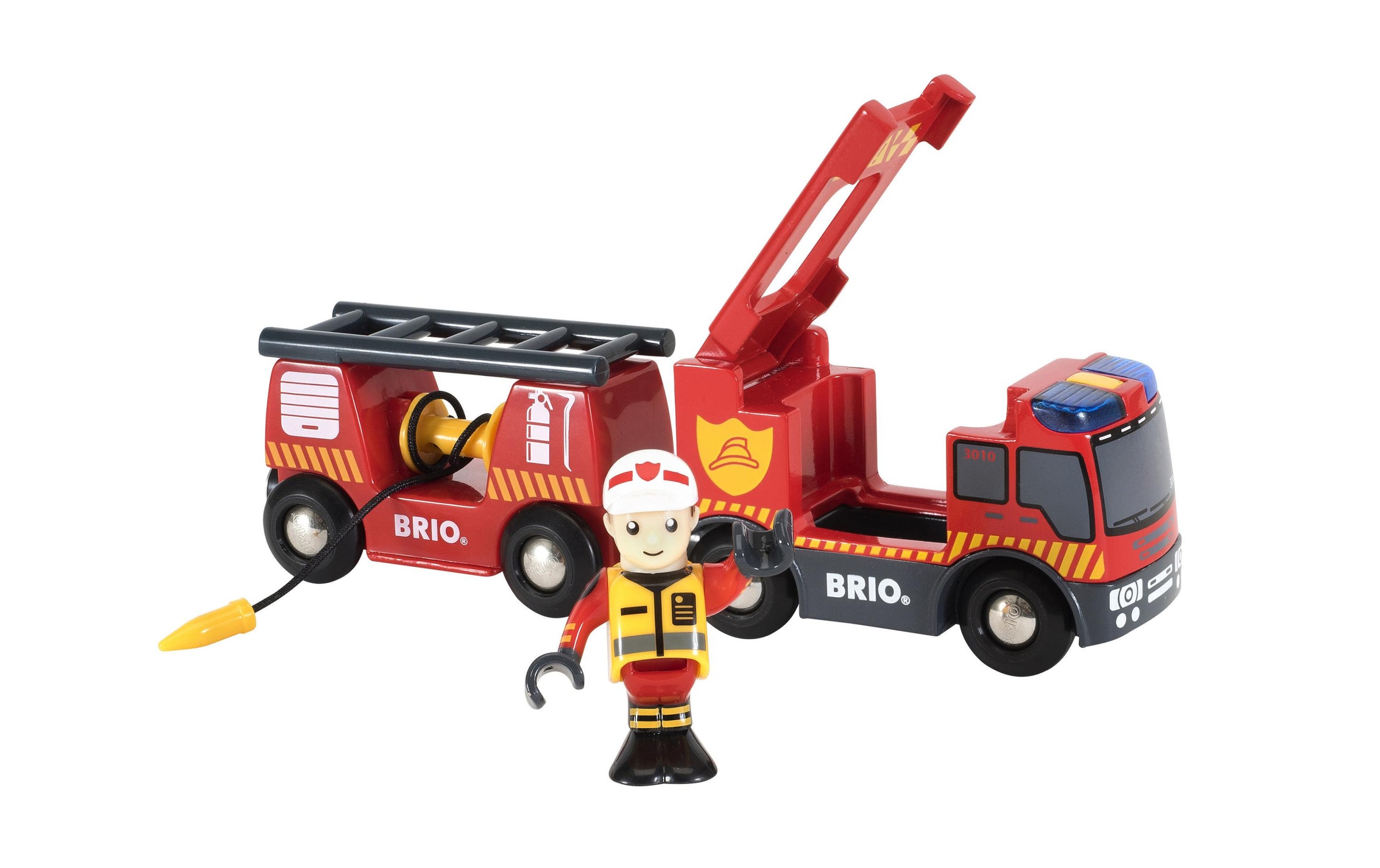 BRIO® Spielzeugeisenbahn-Erweiterung »Light & Sound Feuerwehr-Leiterfahrzeug«