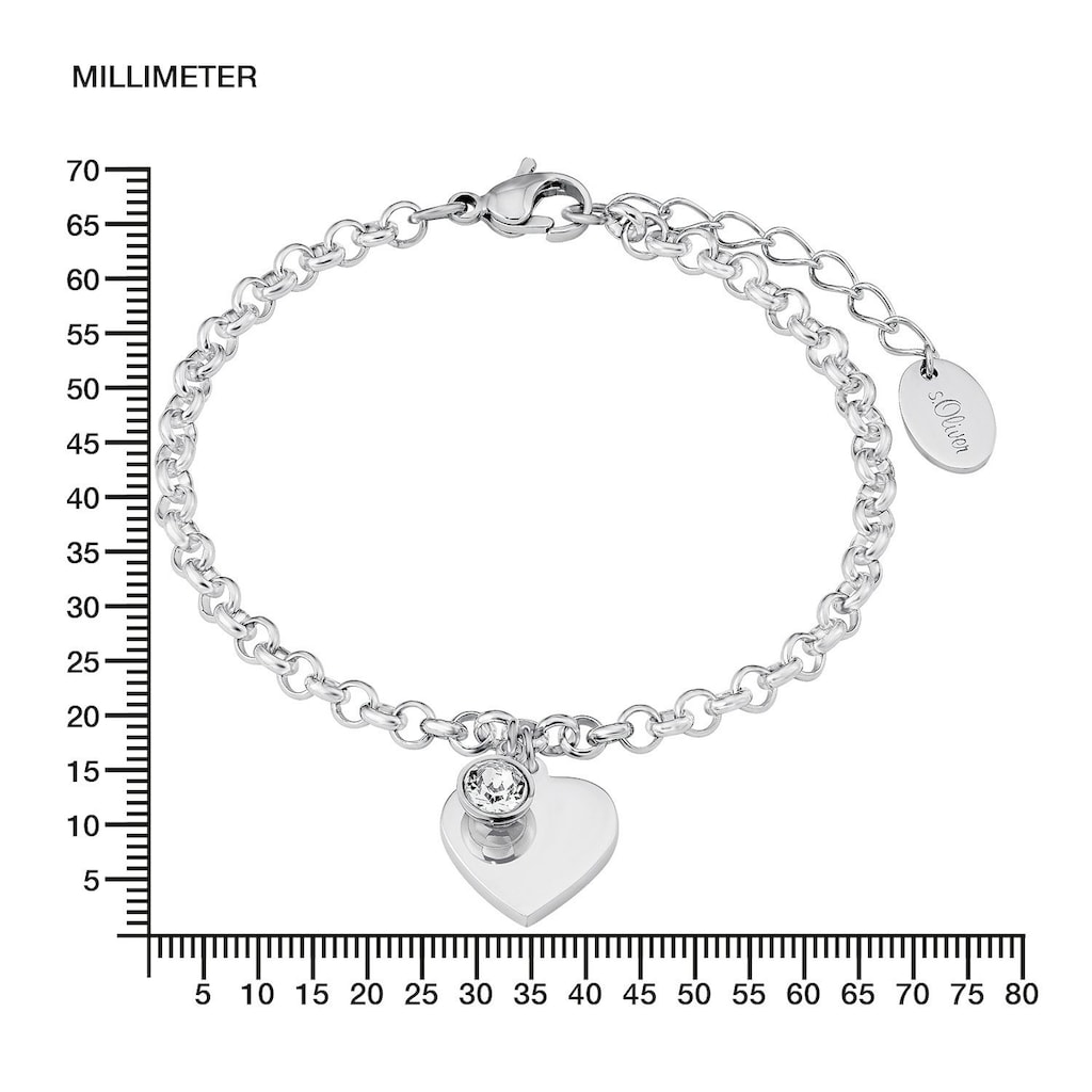 s.Oliver : bracelet avec cristal Strass®, »coeur, SO1346/1«