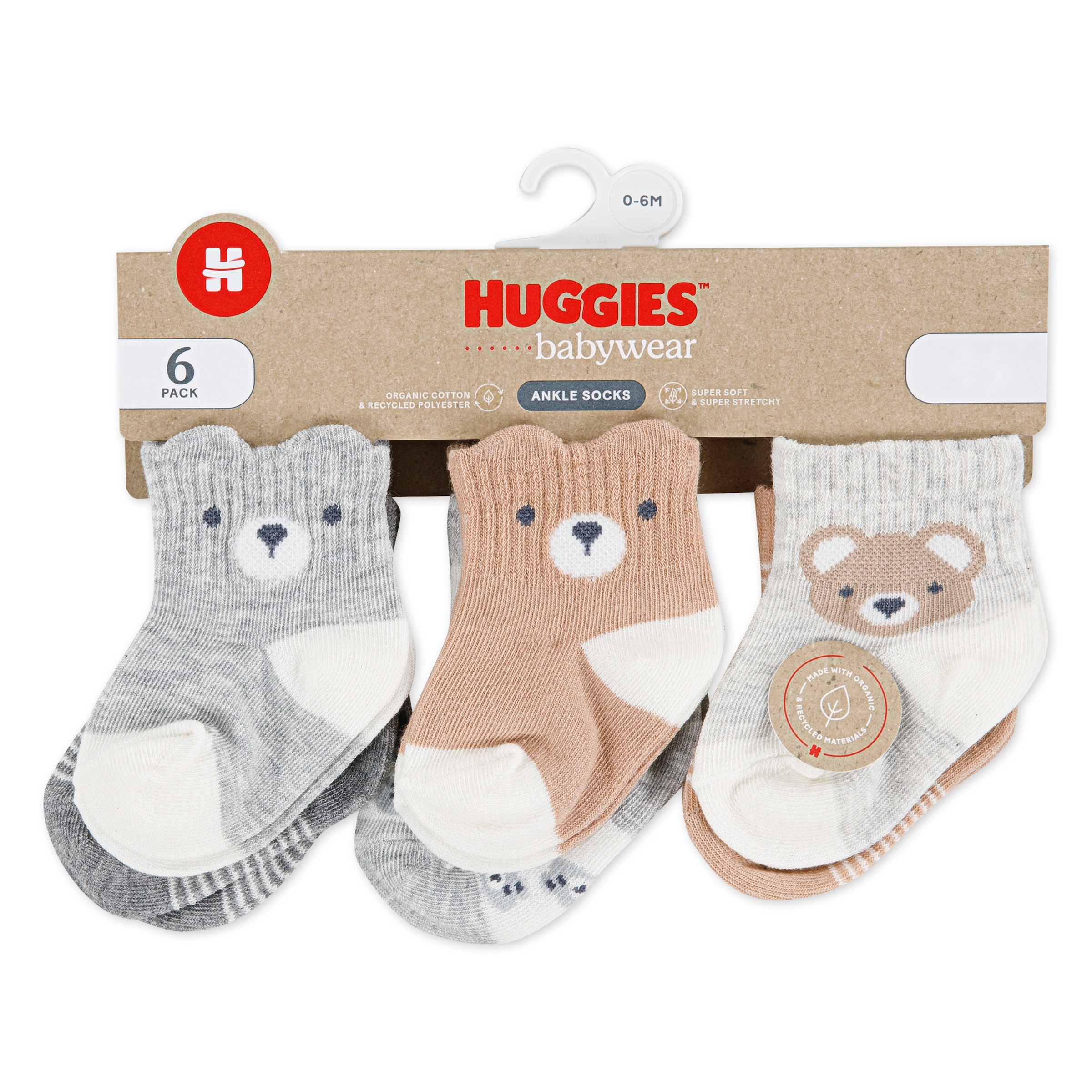 HUGGIES babywear Socken »HGHB 6PK SOCK« Packung, 6 Paar tlg. mit Stickereien