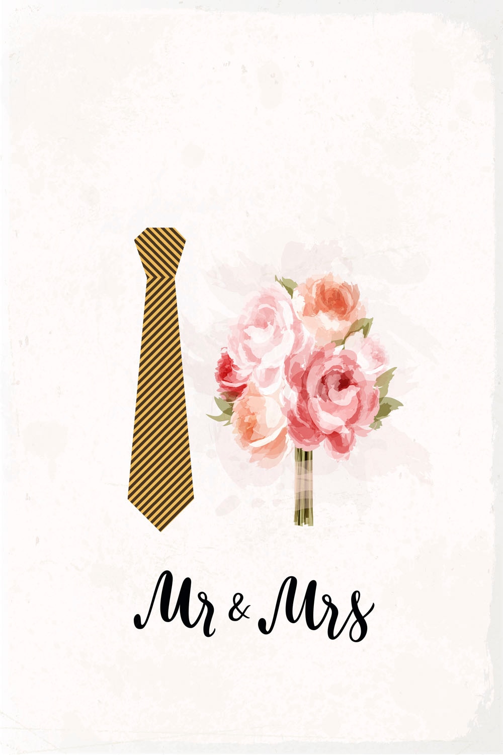 Image of queence Metallbild "MR & MRS" Sprüche 1 Stk. tlg.