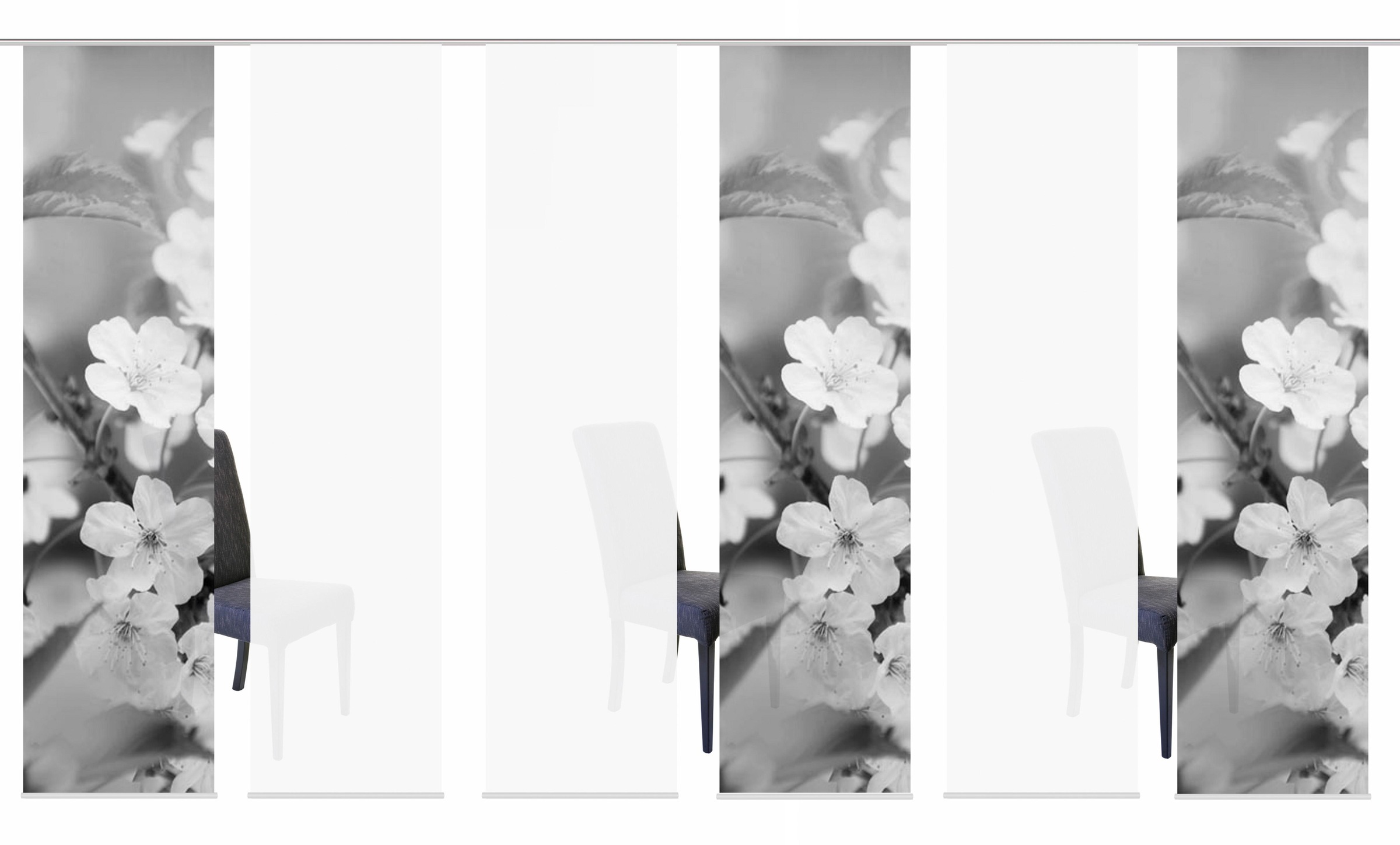 Image of HOME WOHNIDEEN Schiebegardine »6ER SET NILA«, (6 St.), HxB: 245x60, Schiebevorhang 6er Set Digitaldruck bei Ackermann Versand Schweiz