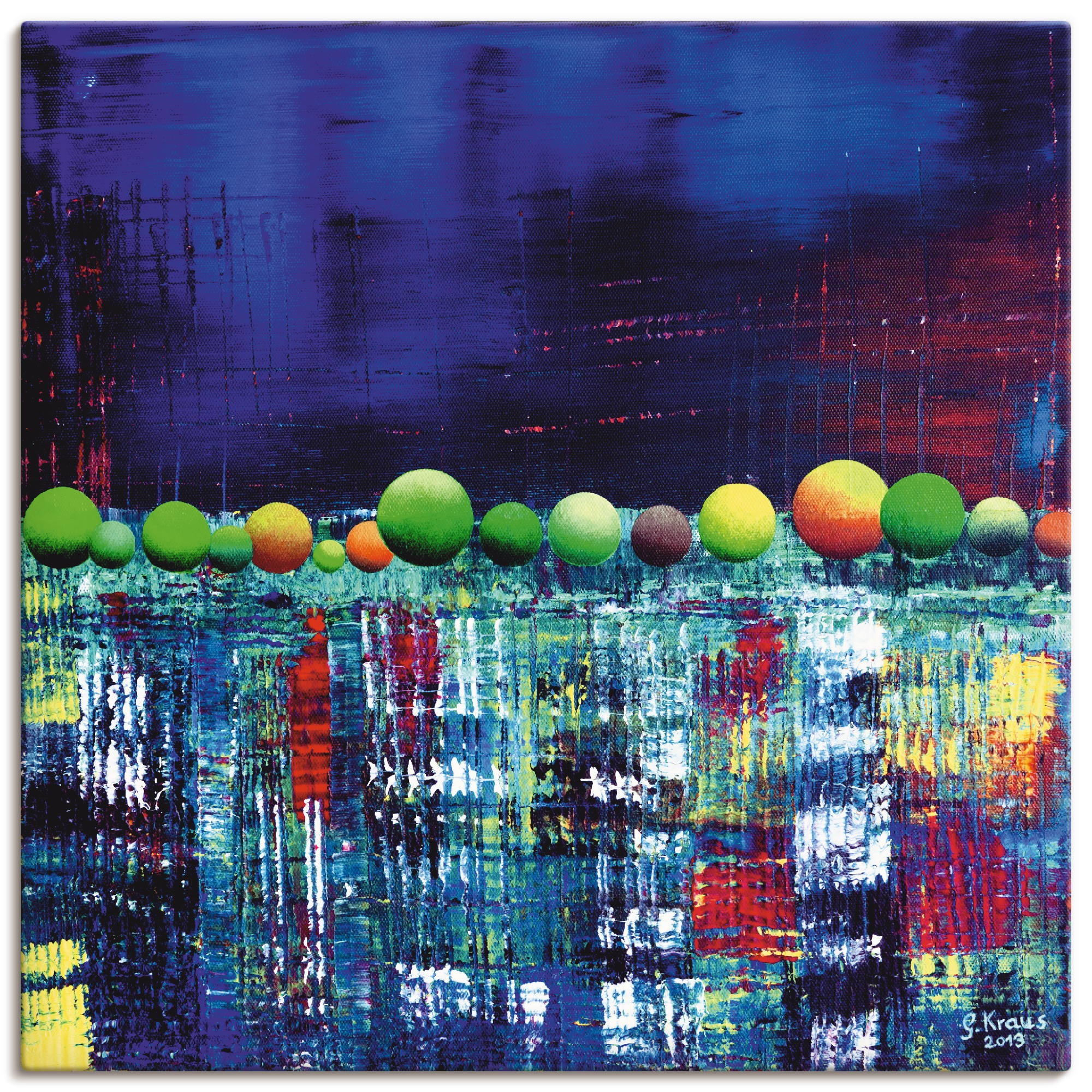 Image of Artland Wandbild »Spiegelungen im East River Manhattan«, Amerika, (1 St.), in vielen Grössen & Produktarten - Alubild / Outdoorbild für den Aussenbereich, Leinwandbild, Poster, Wandaufkleber / Wandtattoo auch für Badezimmer geeignet bei Ackermann Versand 