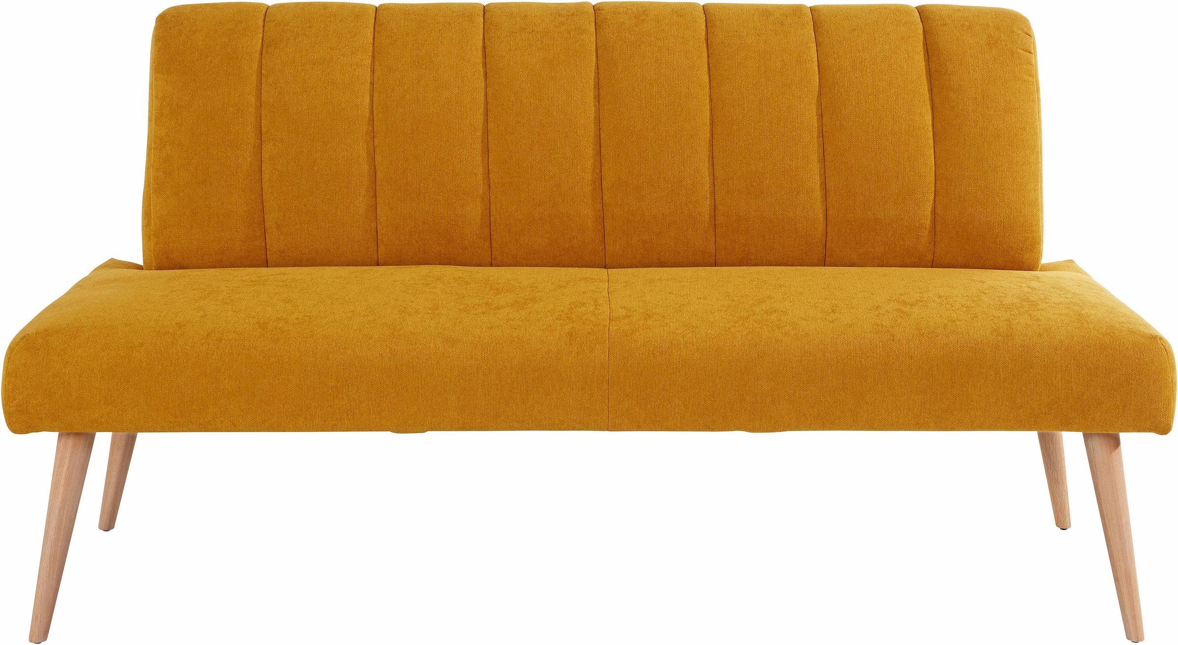 exxpo - sofa fashion Sitzbank »Costa, moderne Rückensteppung, bequem und elegant, hoher Holzfuss«, hochwertige Detailverarbeitung, Frei im Raum stellbar