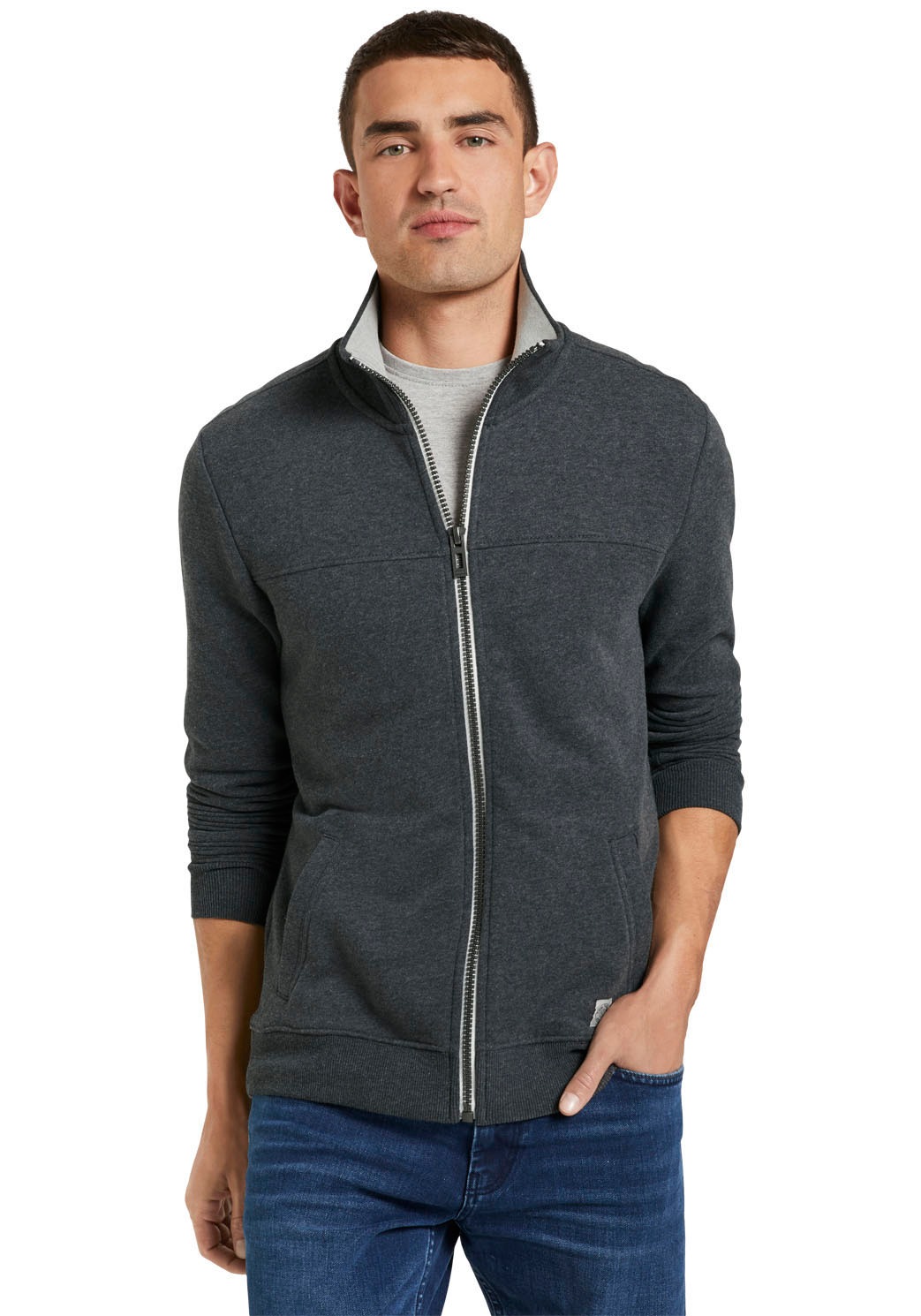 Image of TOM TAILOR Sweatjacke, mit halswärmendem Stehkragen bei Ackermann Versand Schweiz