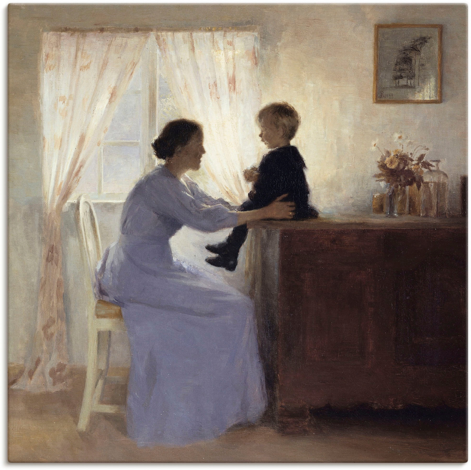 Image of Artland Leinwandbild "Mutter und Kind. 1898" Frau 1 Stk. tlg. auf Holzrahmen gespannt