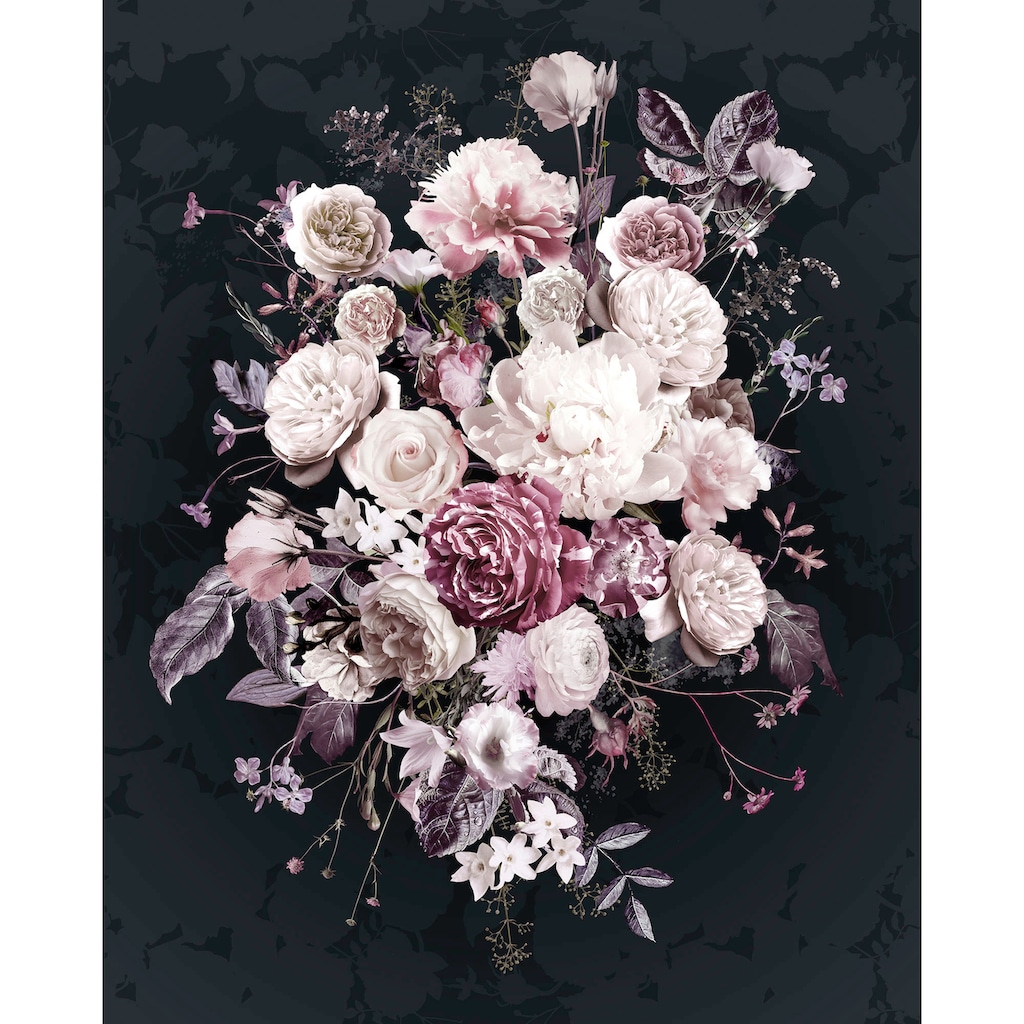 Komar Vliestapete »Bouquet Noir«, 200x250 cm (Breite x Höhe)