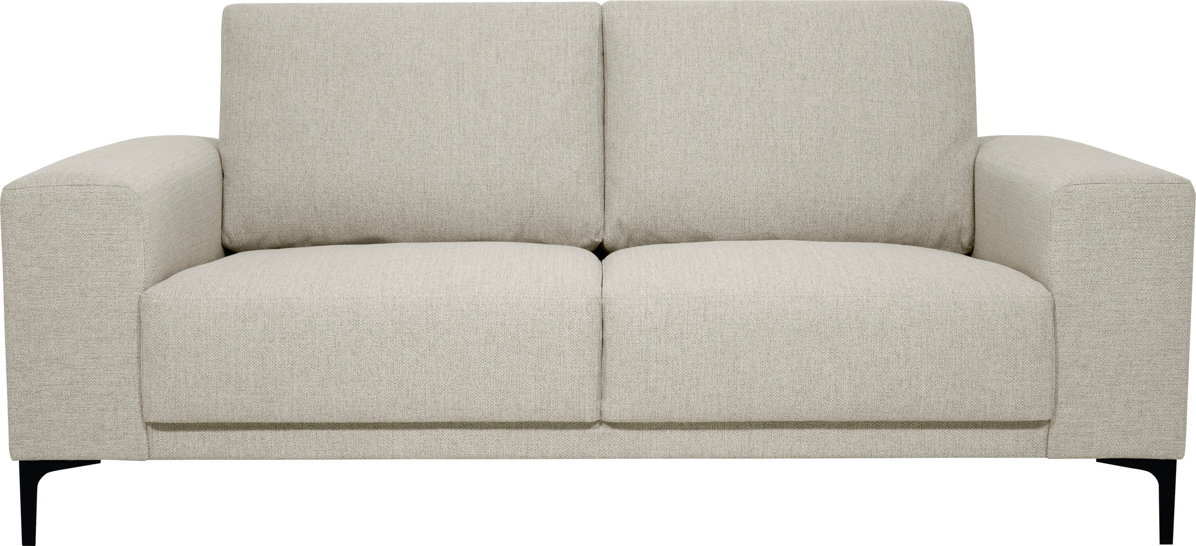 Places of Style 2-Sitzer »Xander«, Breite 164 cm, Webstoff, Soft-Touch Chenille, schwarze Metallfüssen