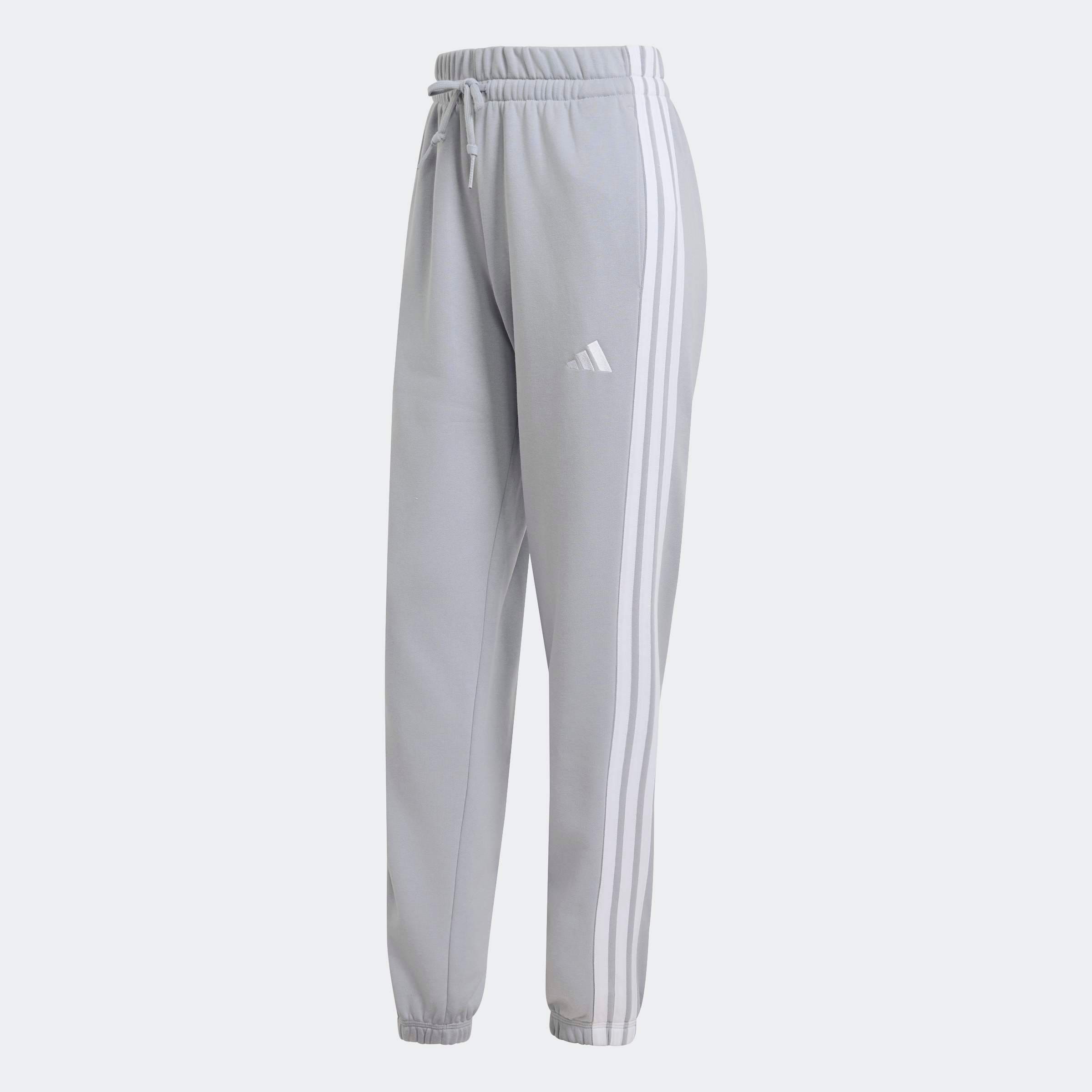 adidas Sportswear Sporthose »ESSENTIALS 3-STREIFEN FRENCH TERRY CUFFED«  Reguläre Passform, mittelhoher Bund, weiches French Terry Material