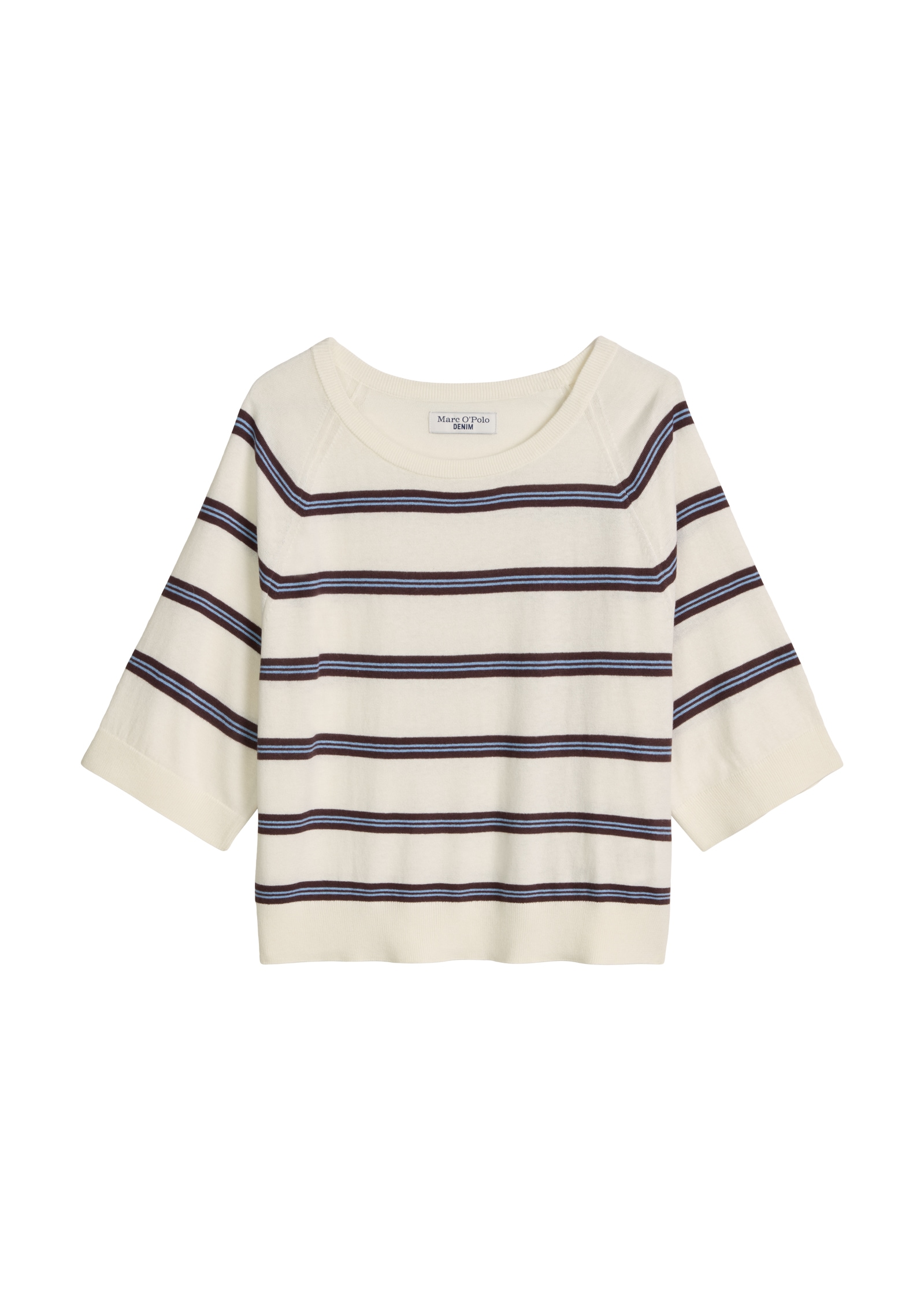 Marc O'Polo DENIM Pull à manches courtes relaxed aus weichem Organic-Cotton-Modal-Mix