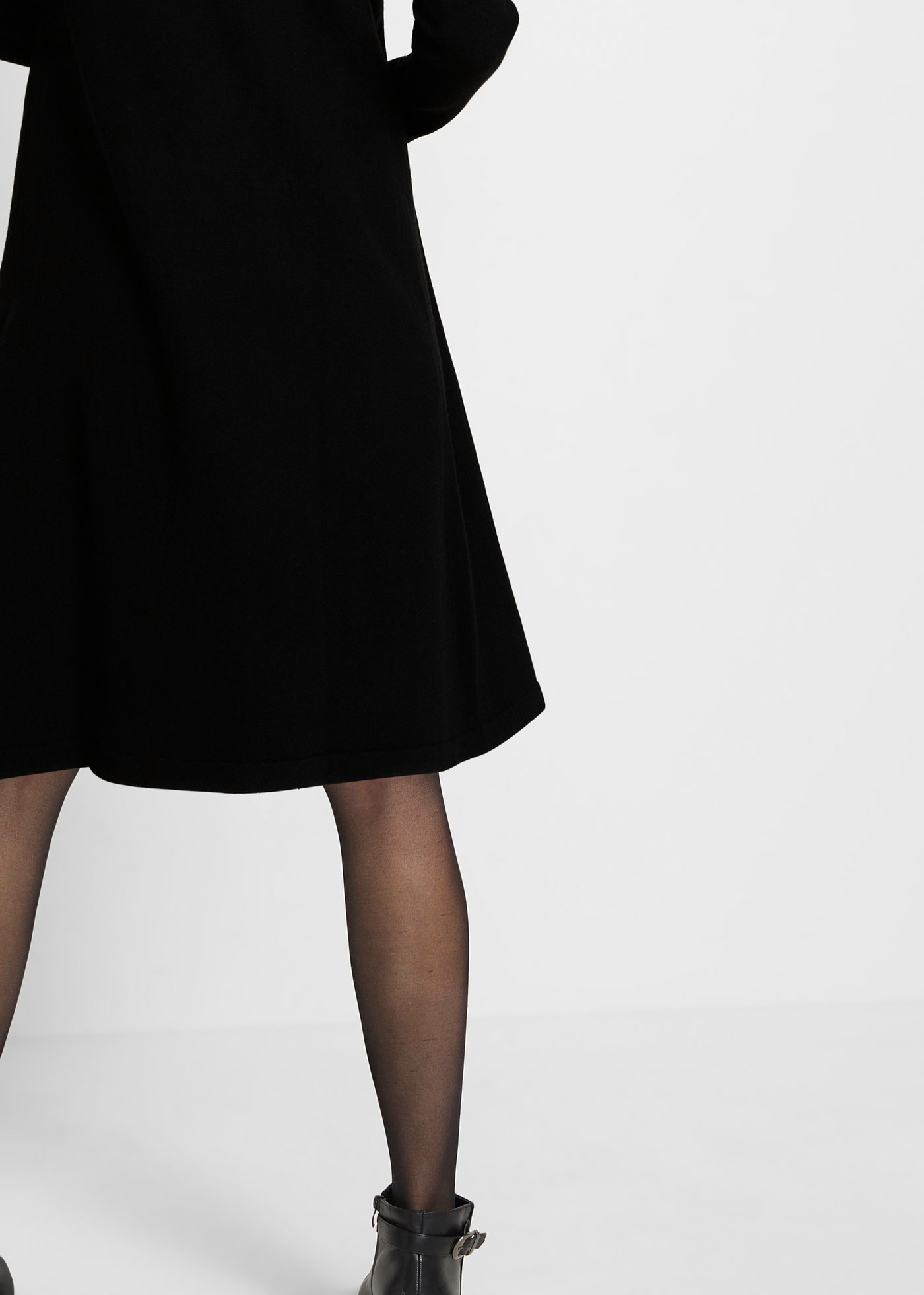 bonprix Robe en tricot Strickkleid mit recycelter Baumwolle