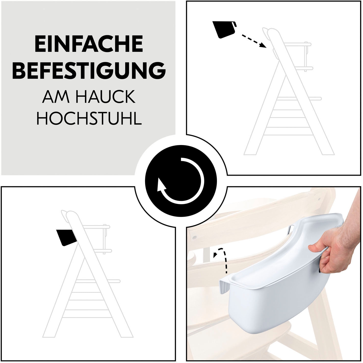 Hauck Boîte de rangement »Highchair Box S, white« für Hochstühle